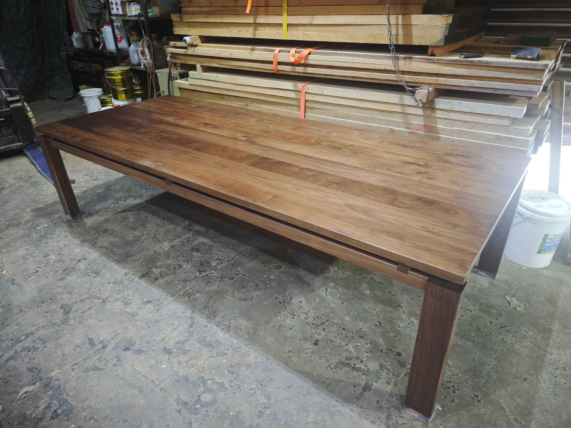 Floating dining table American black walnut — Progress photo