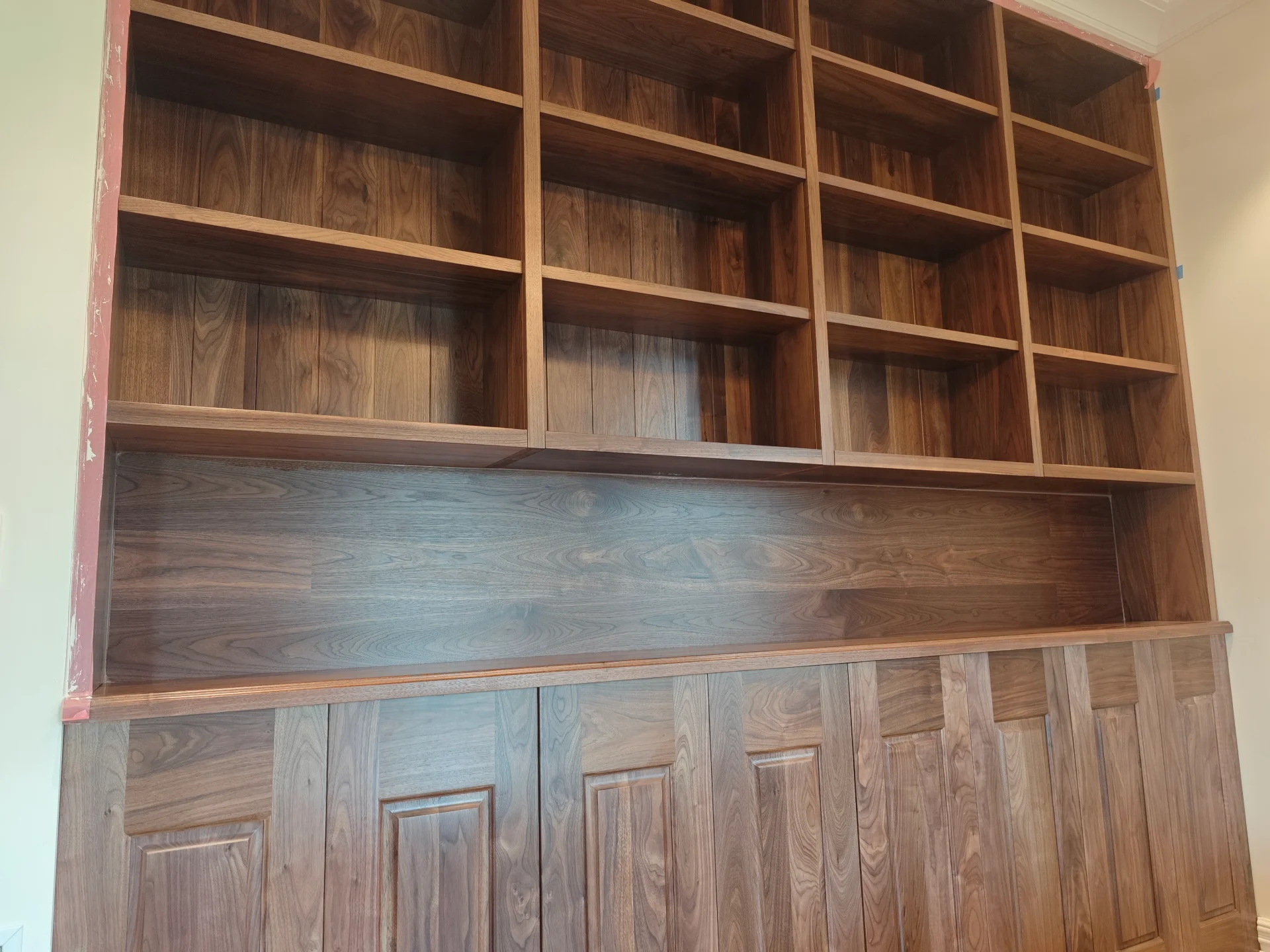 American Black Walnut bookcase — Progress photo