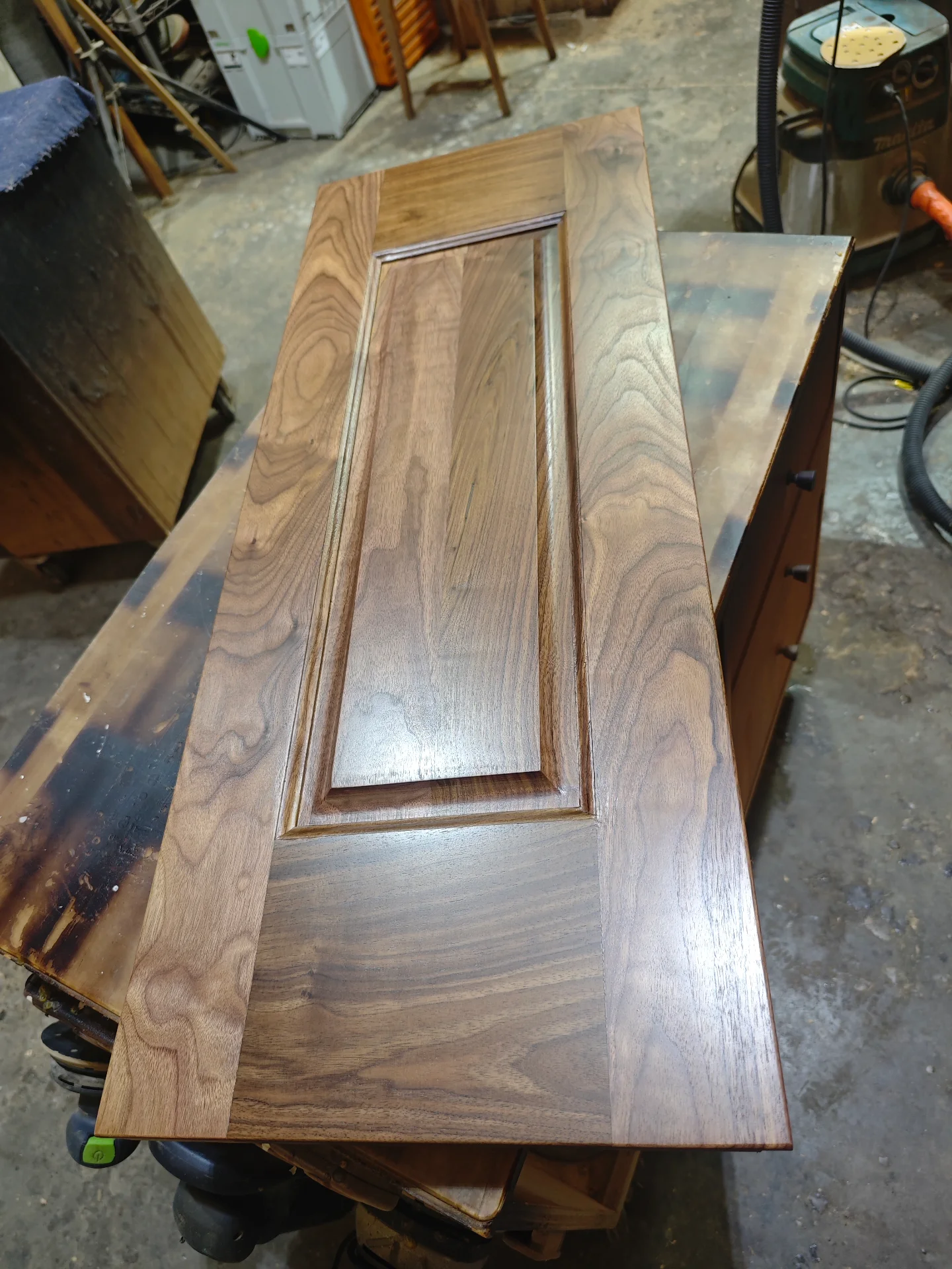 American Black Walnut bookcase — Progress photo