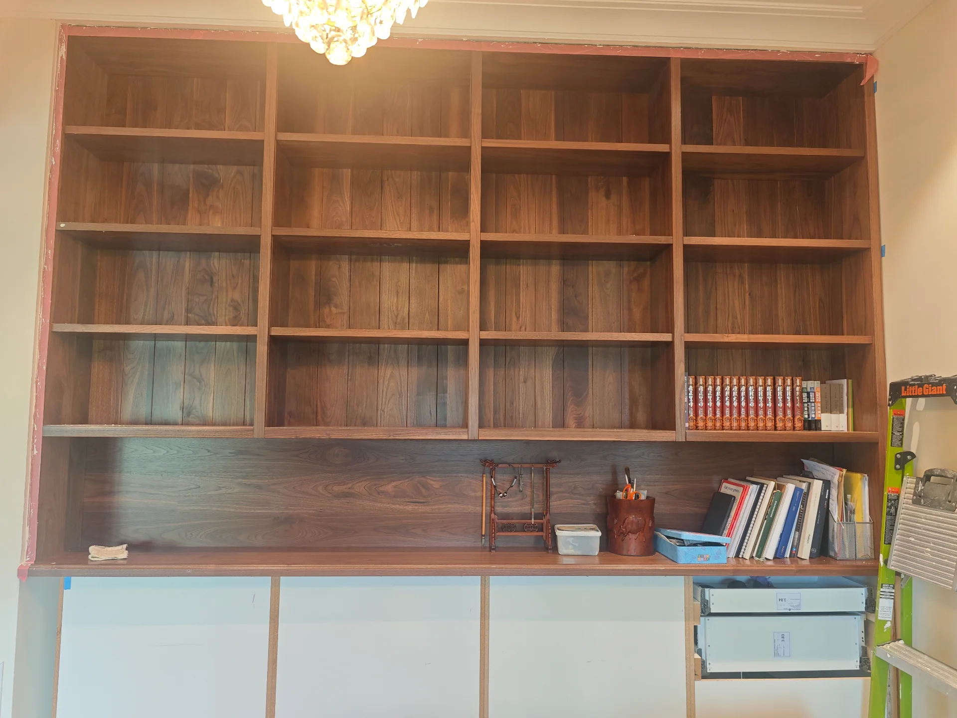 American Black Walnut bookcase — Progress photo