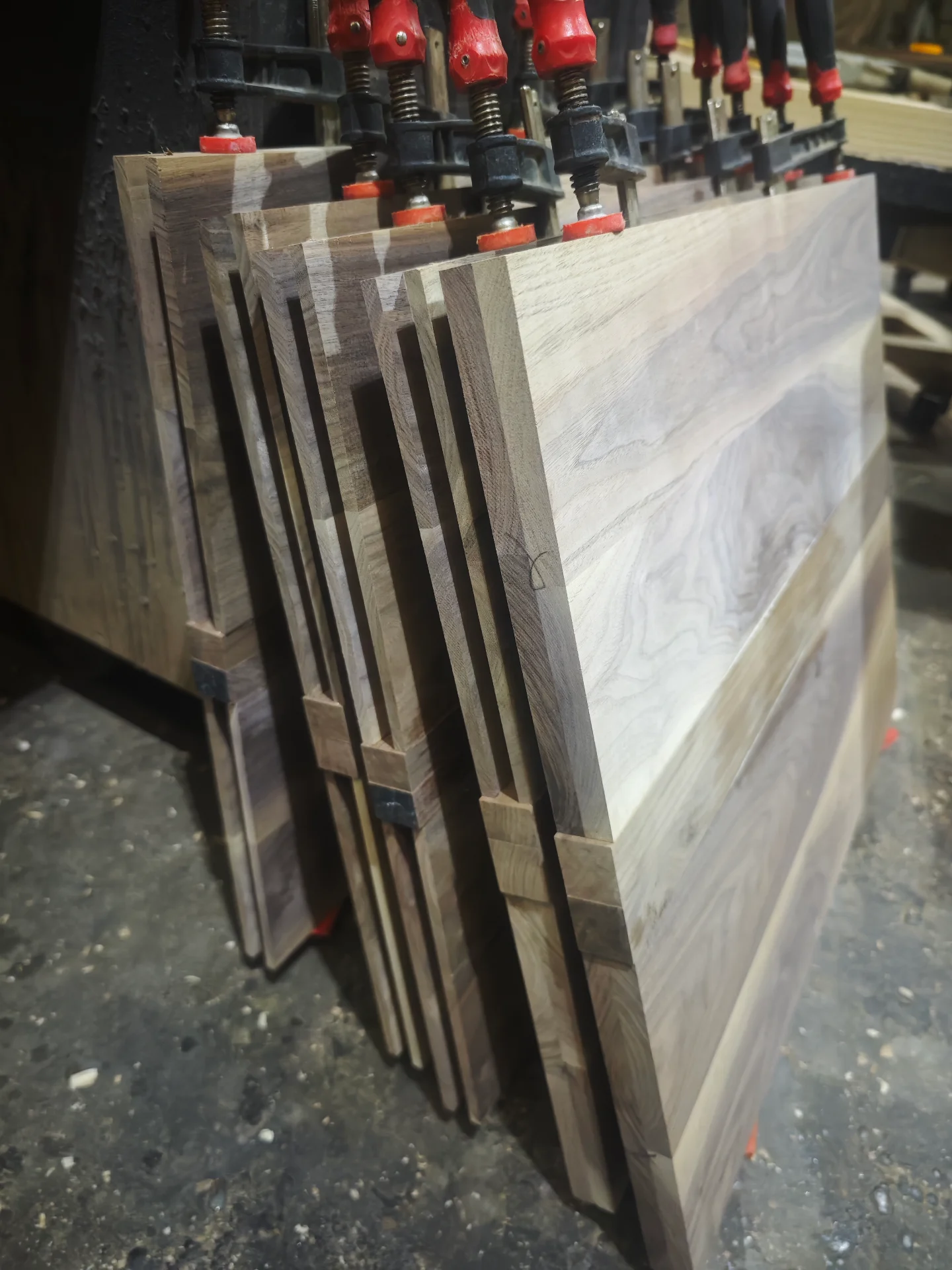American Black Walnut bookcase — Progress photo