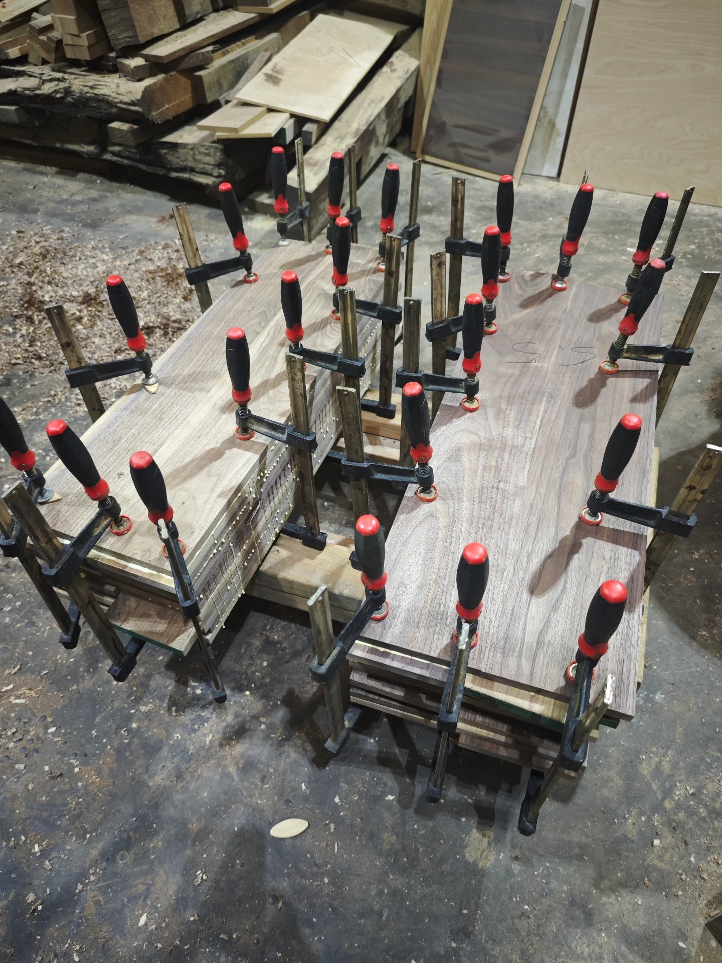 American Black Walnut bookcase — Progress photo