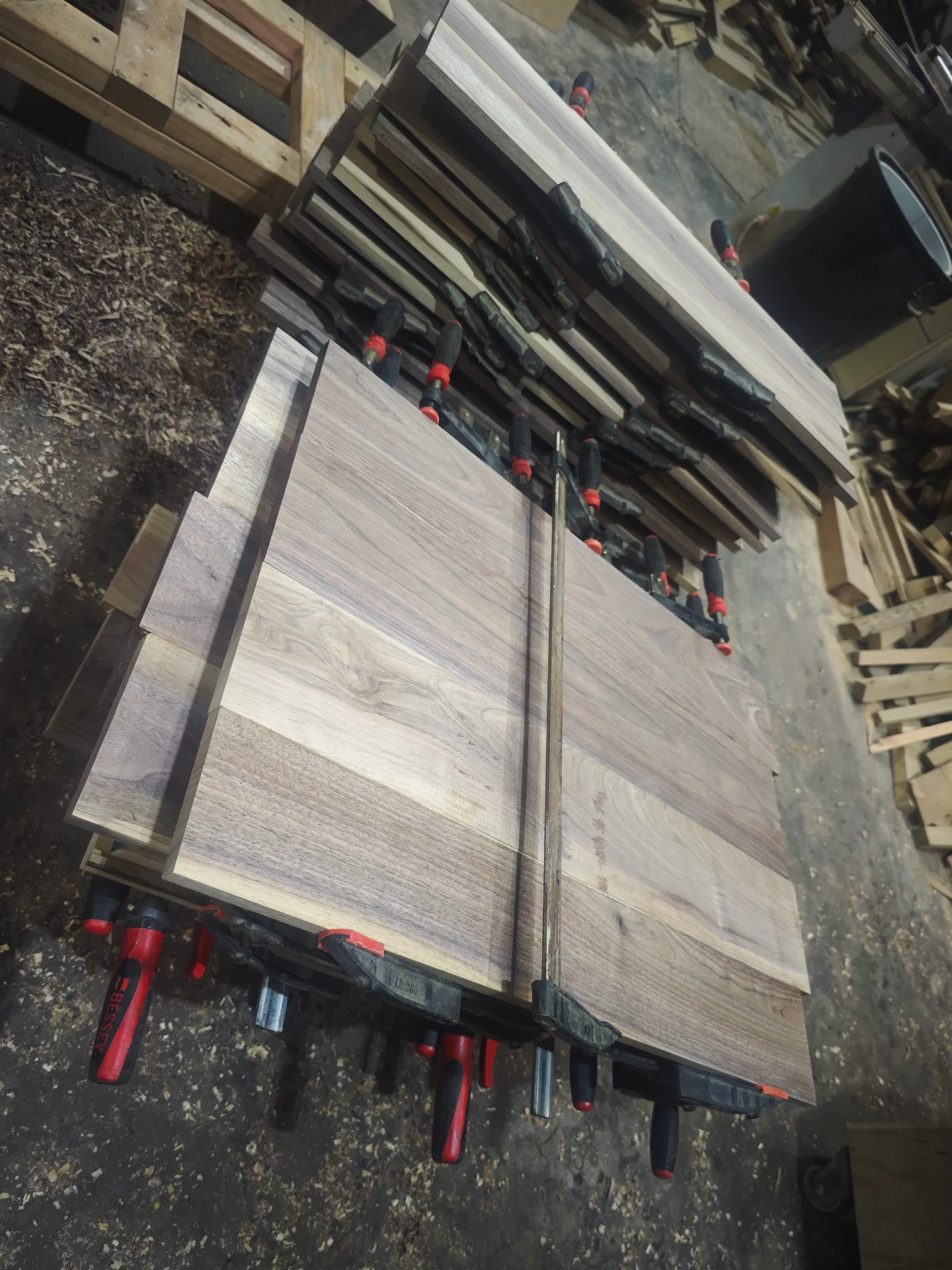 American Black Walnut bookcase — Progress photo