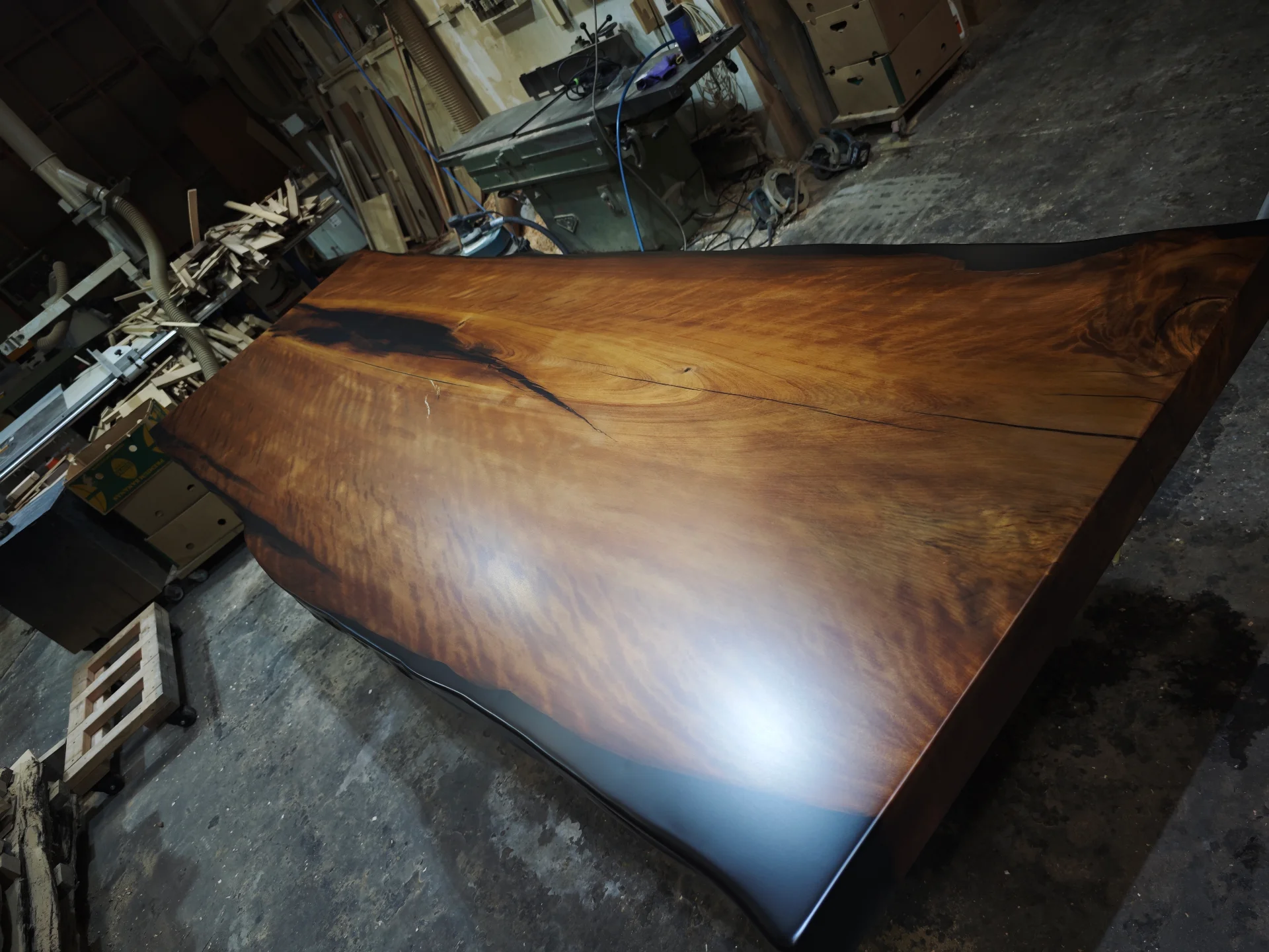 3.6x1.3 Swamp Kauri Dining Table — Progress photo