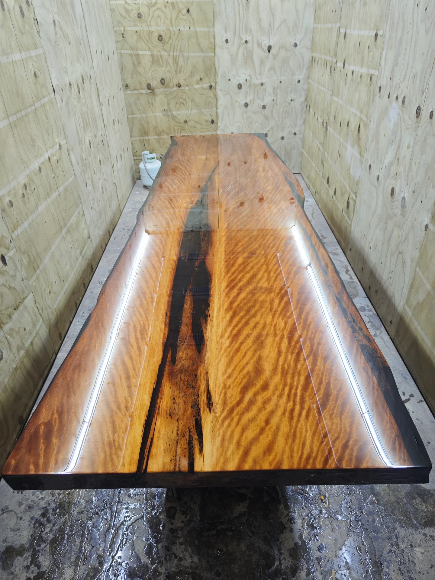 3.6x1.3 Swamp Kauri Dining Table — Progress photo