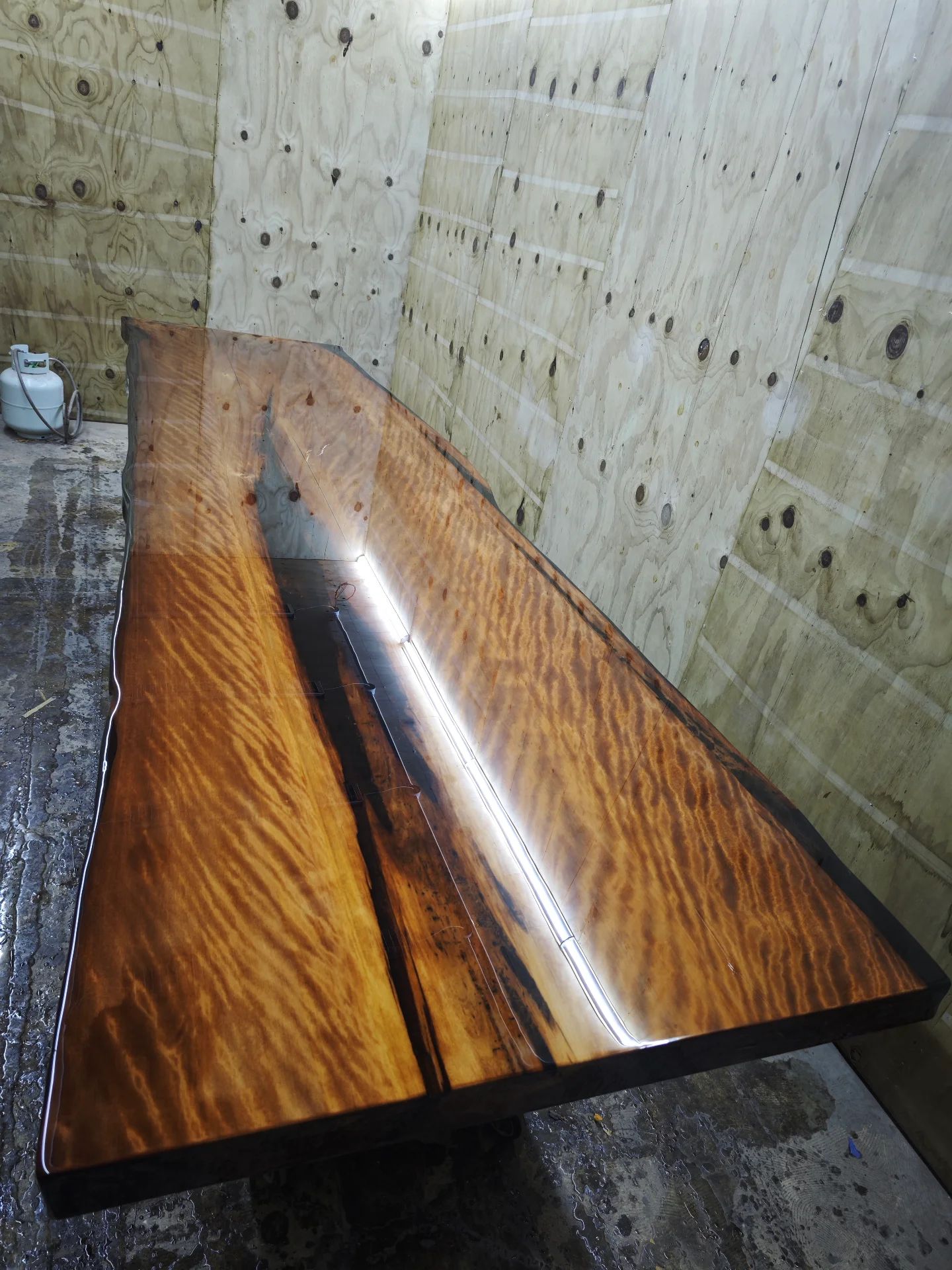 3.6x1.3 Swamp Kauri Dining Table — Progress photo