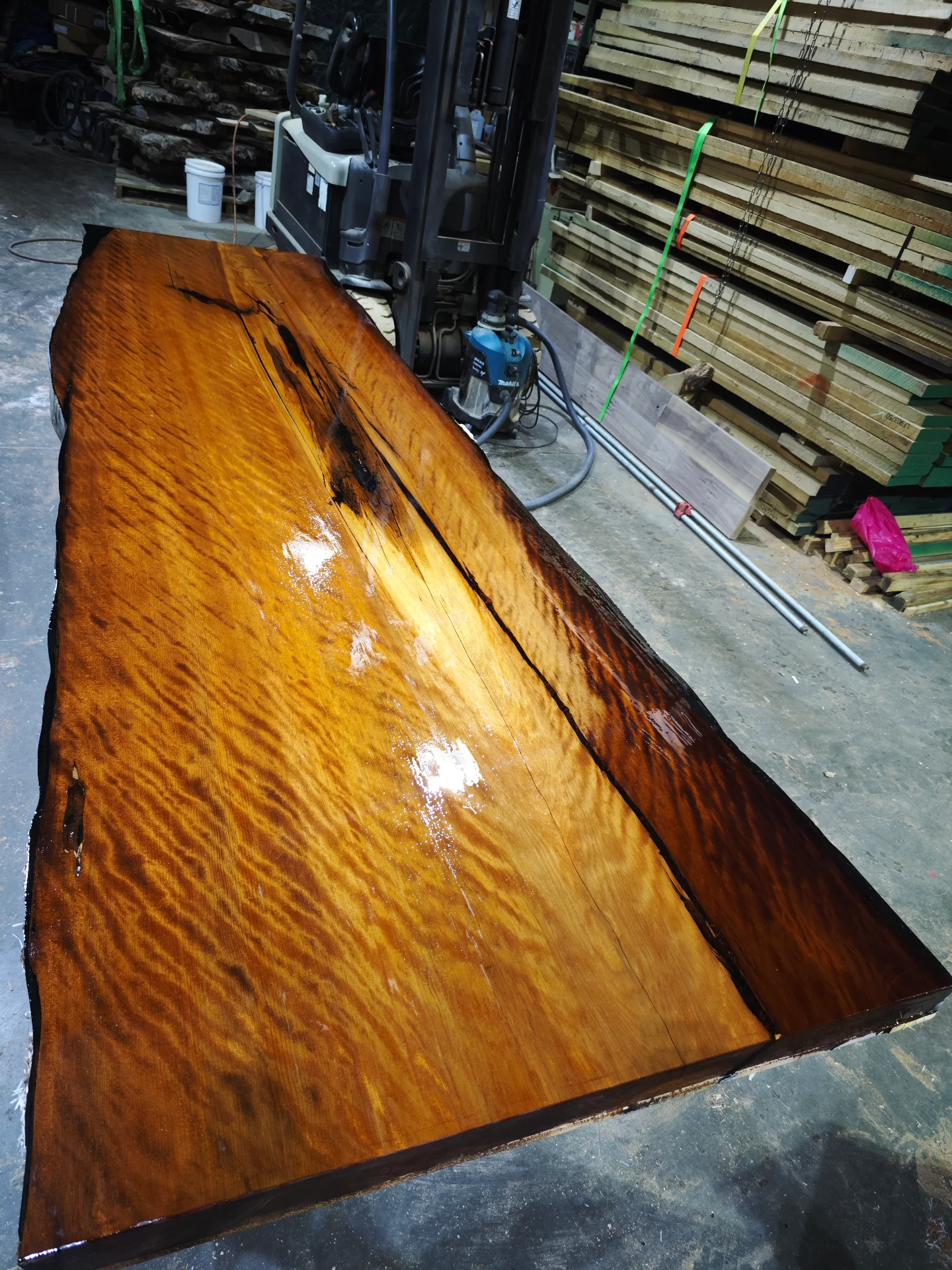 3.6x1.3 Swamp Kauri Dining Table — Progress photo