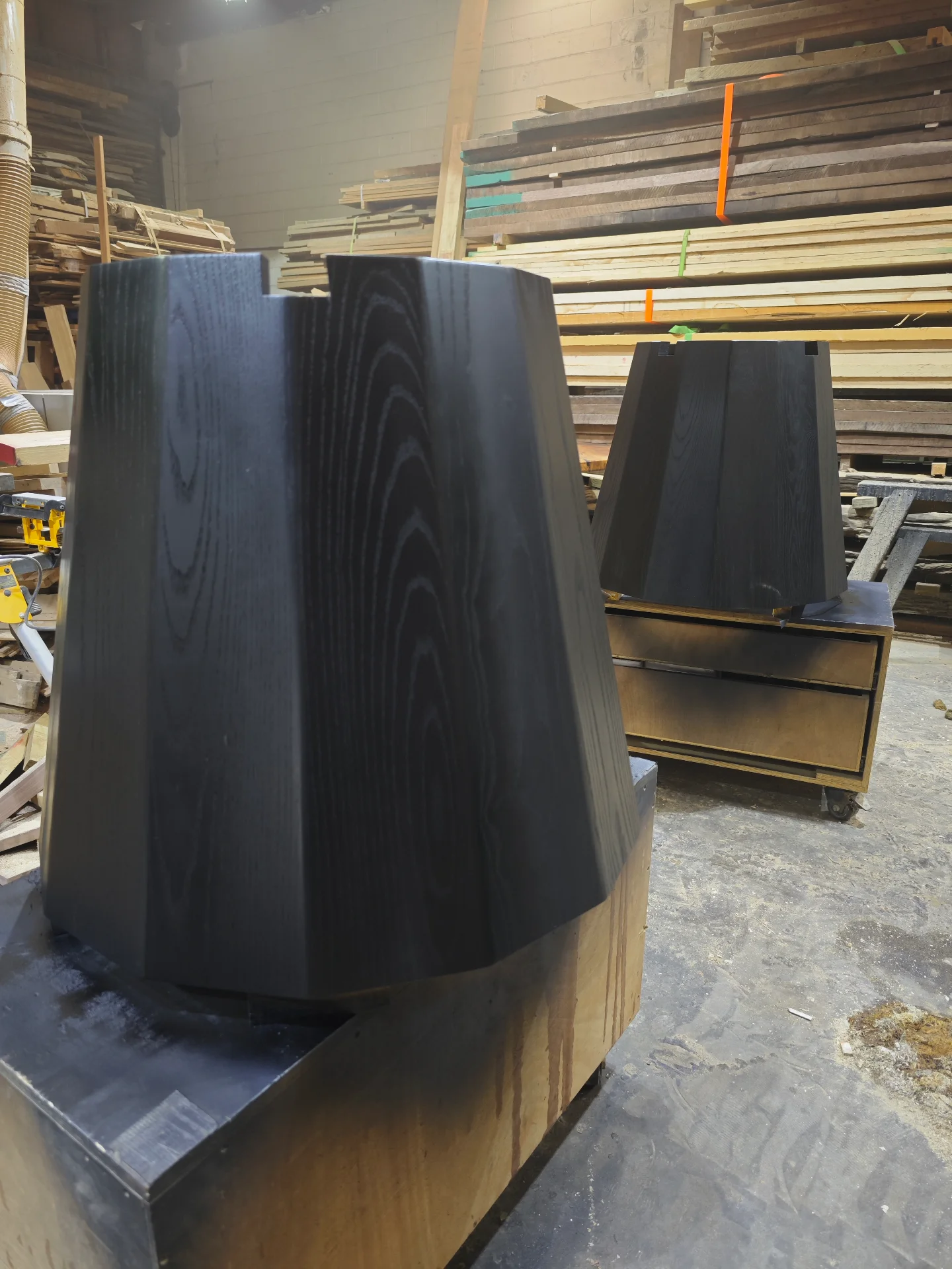 Swamp Kauri Round Dining Table 1600D — Progress photo