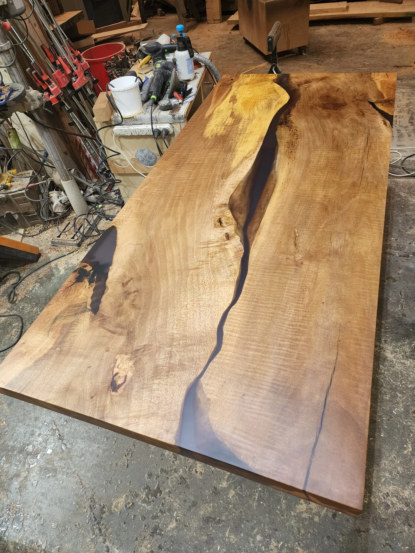 Siberian Elm Counter Top — Progress photo