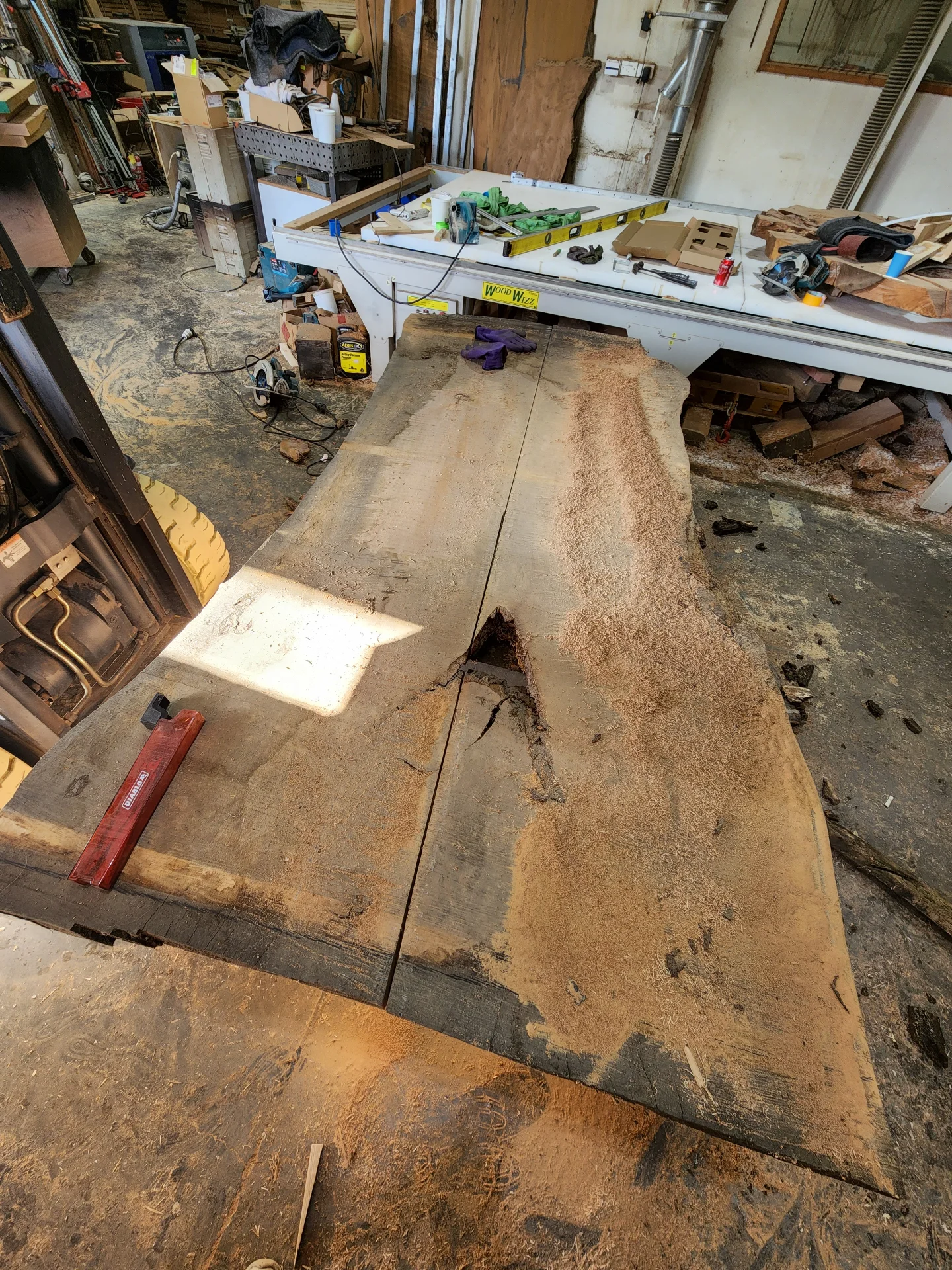 Siberian Elm Counter Top — Progress photo