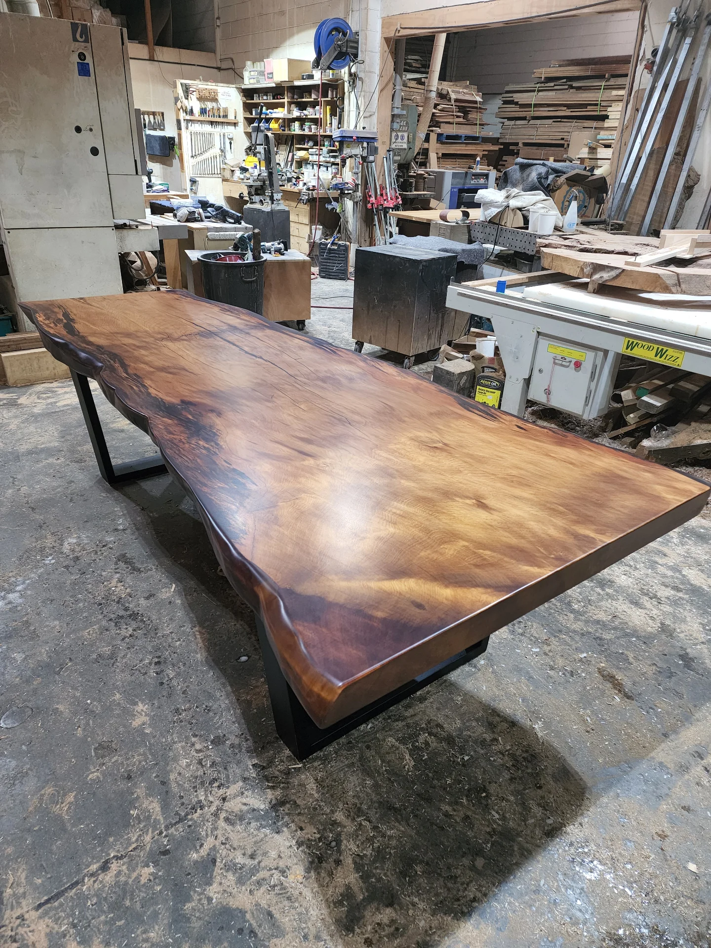 Swamp Kauri Dining Table 3*1.2 — Progress photo