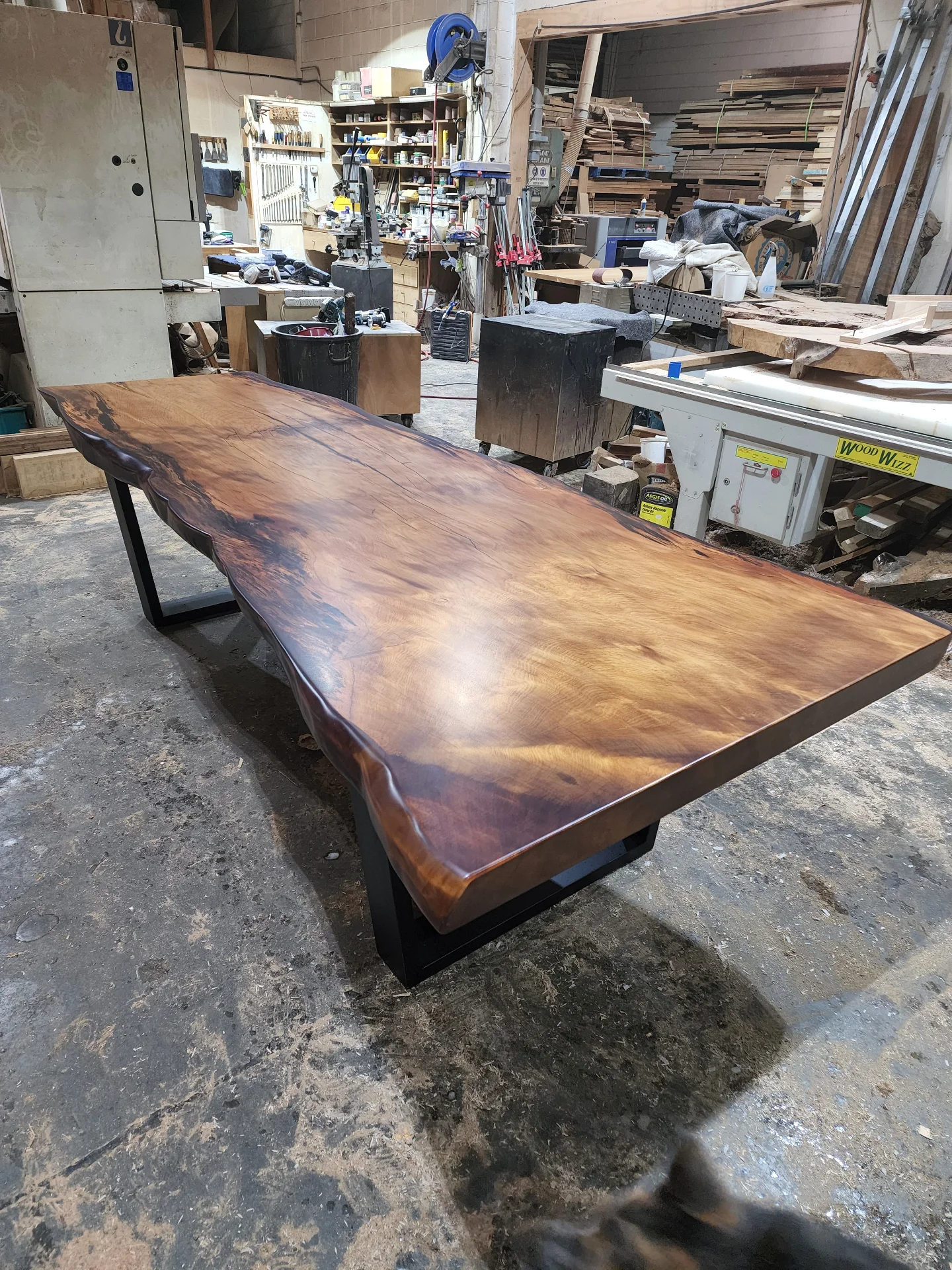 Swamp Kauri Dining Table 3*1.2 — Progress photo
