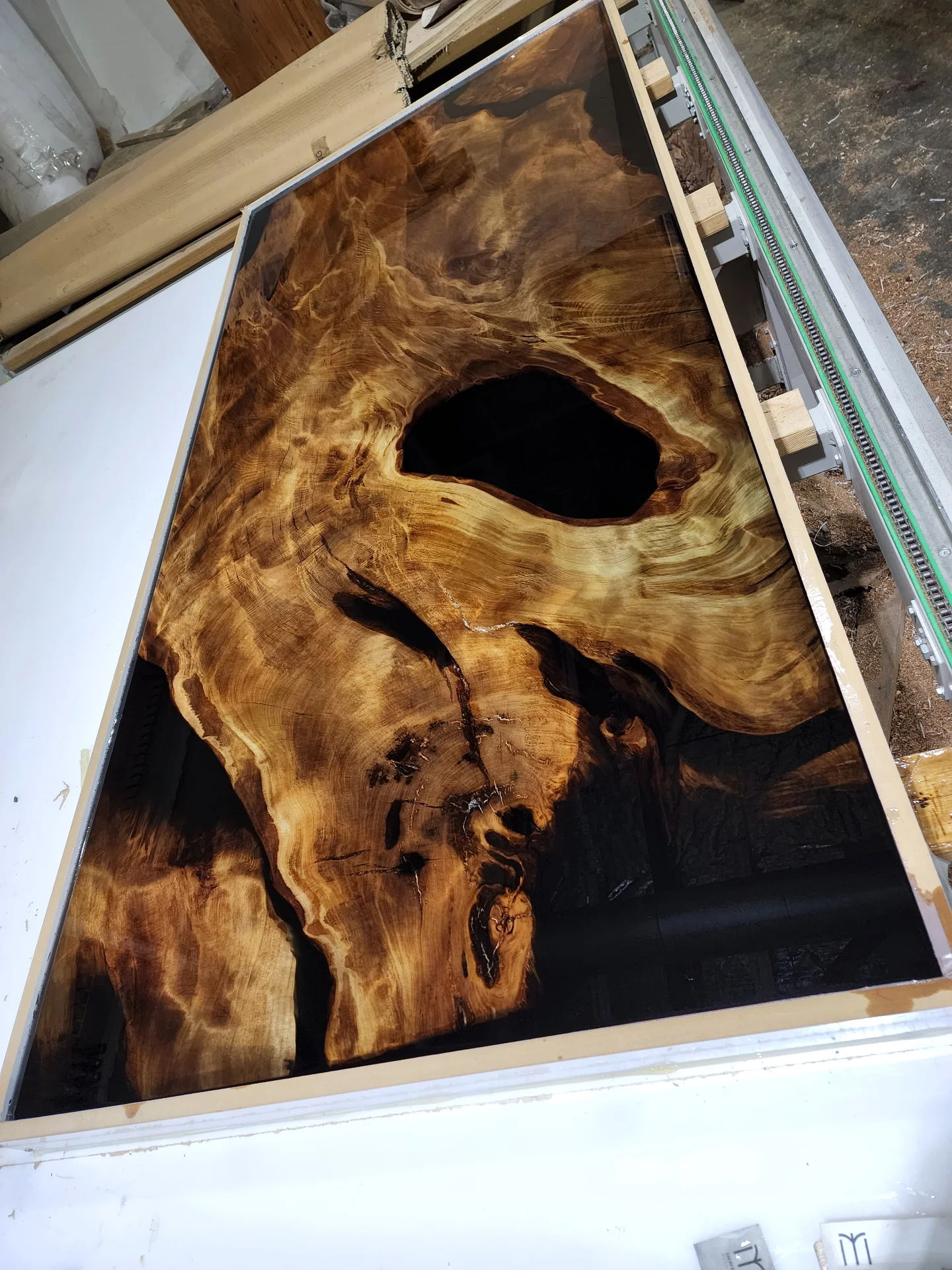 Swamp Kauri Top 2.2*1 — Progress photo