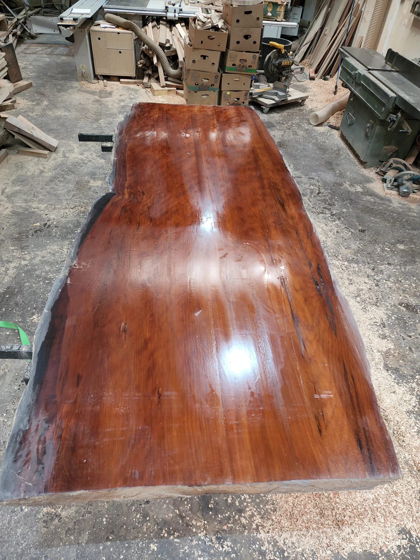 Swamp Kauri Dining Table River Table — Progress photo