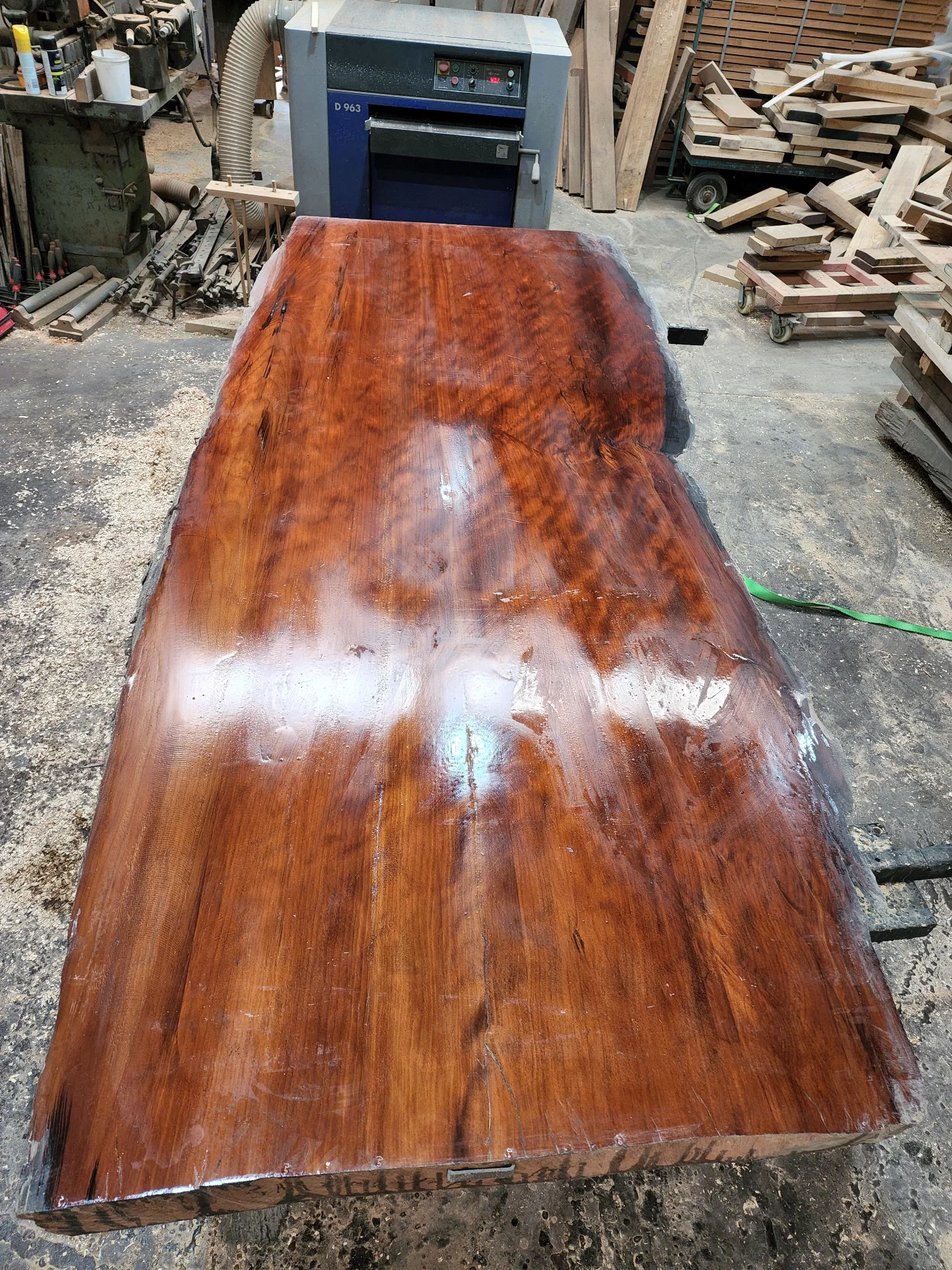 Swamp Kauri Dining Table River Table — Progress photo