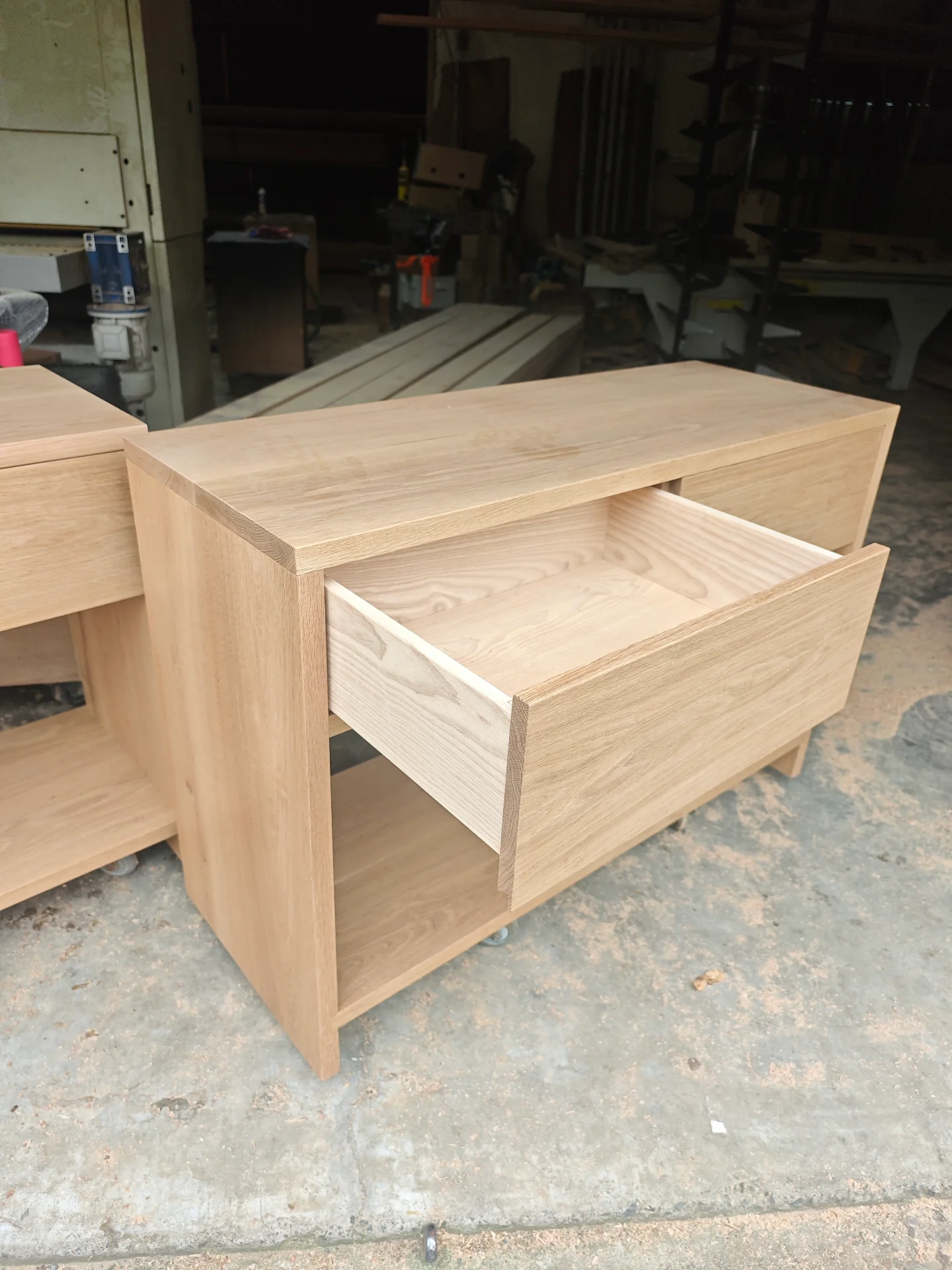 Solid White Oak Hall Table — Progress photo