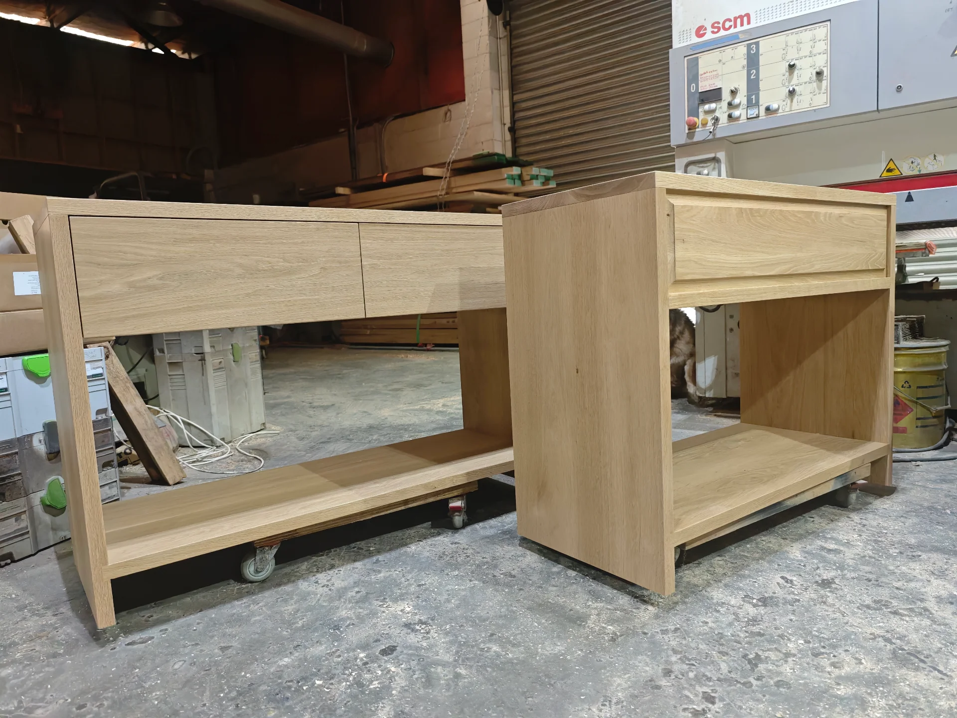 Solid White Oak Hall Table — Progress photo