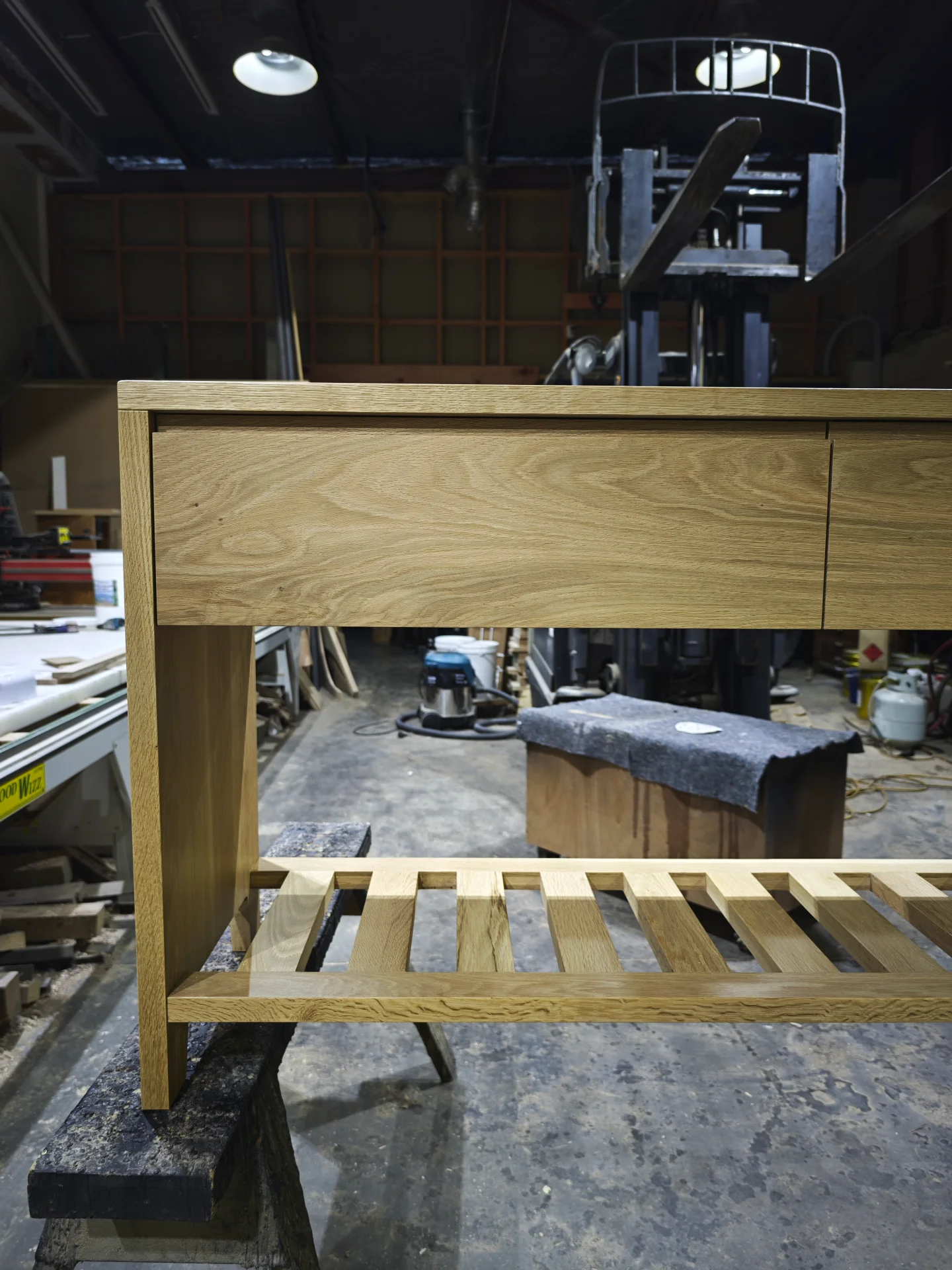 Solid Oak Vanity with Slatted bottom
