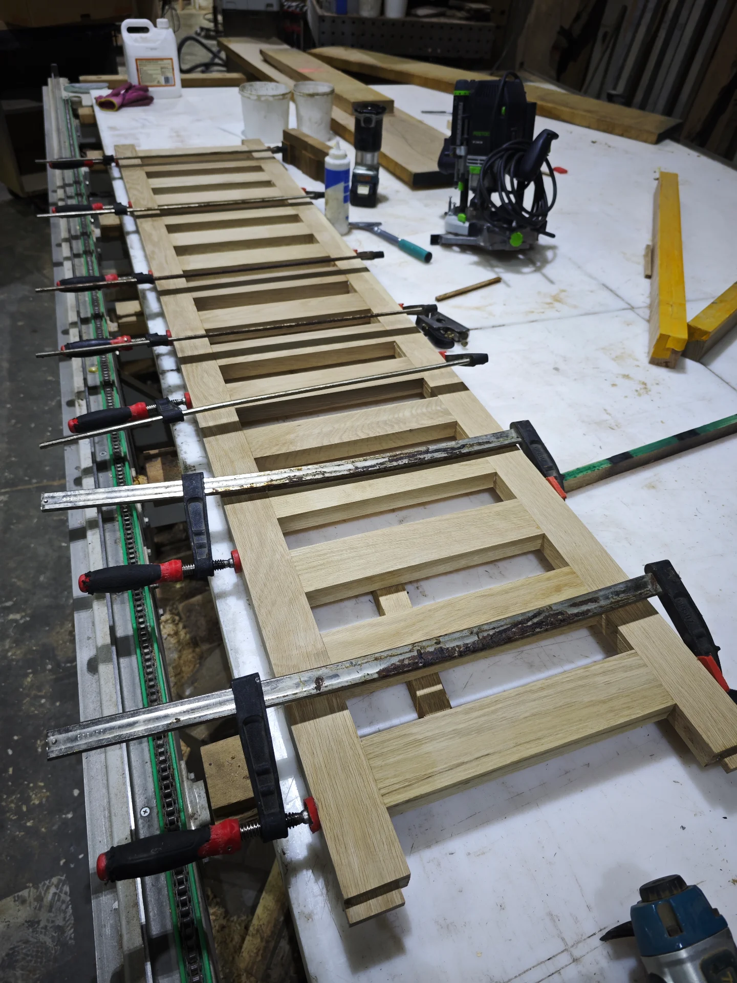 Solid Oak Vanity with Slatted bottom — Progress photo