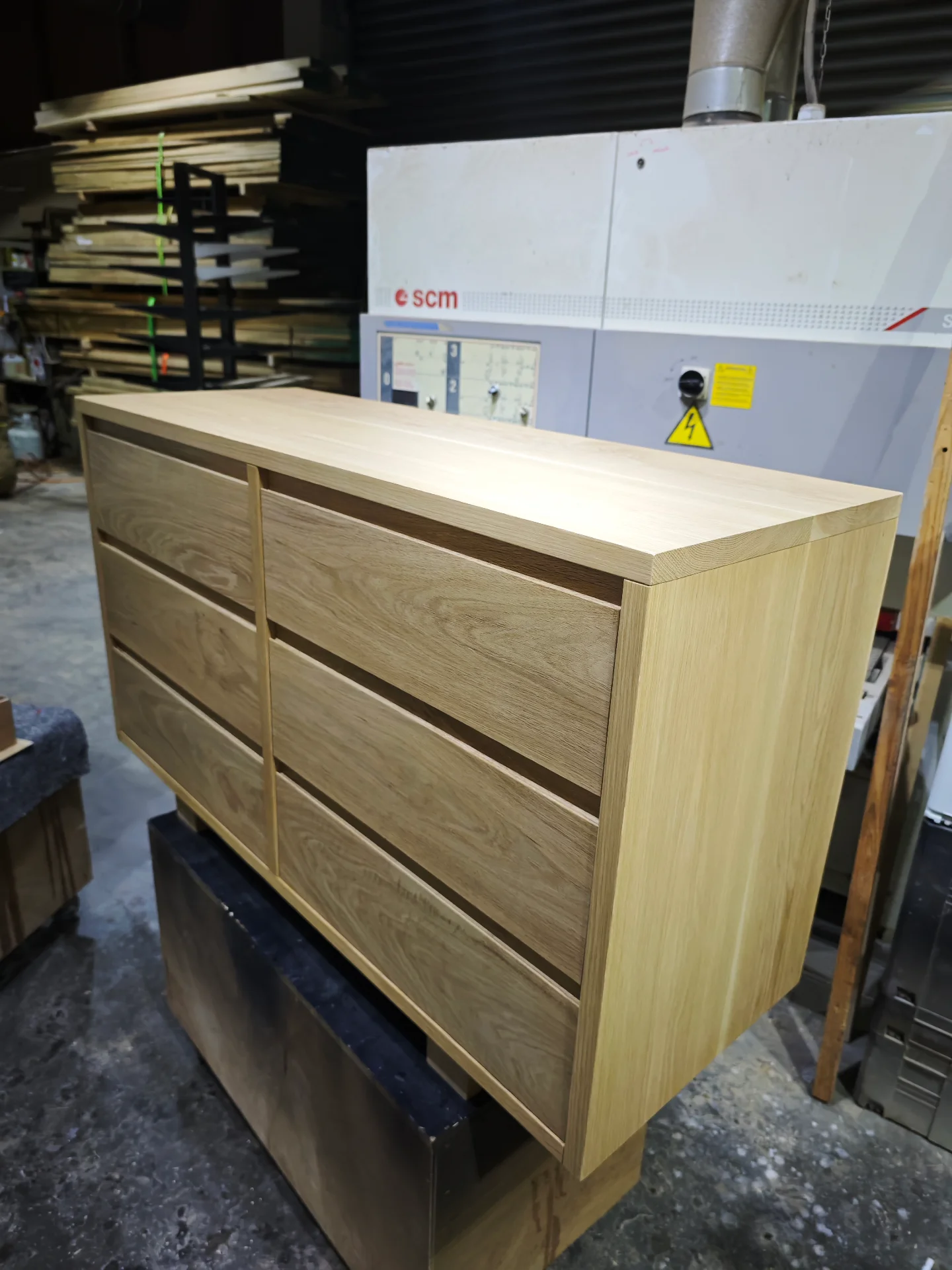 Solid Oak 6 drawer chest — Progress photo
