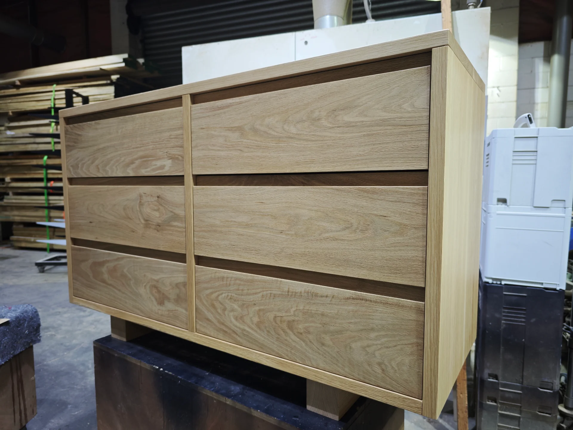 Solid Oak 6 drawer chest — Progress photo