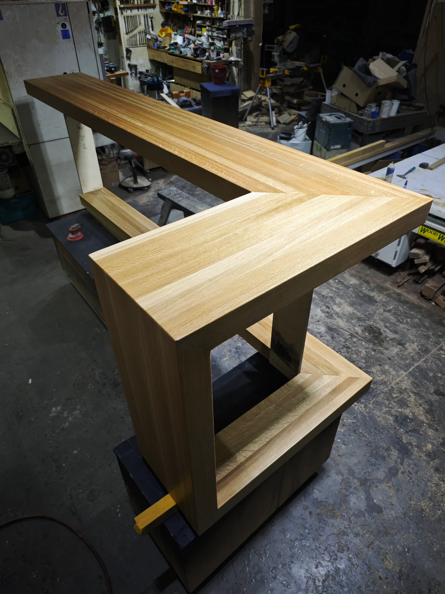 Solid Oak Counter 100mm Thick — Progress photo