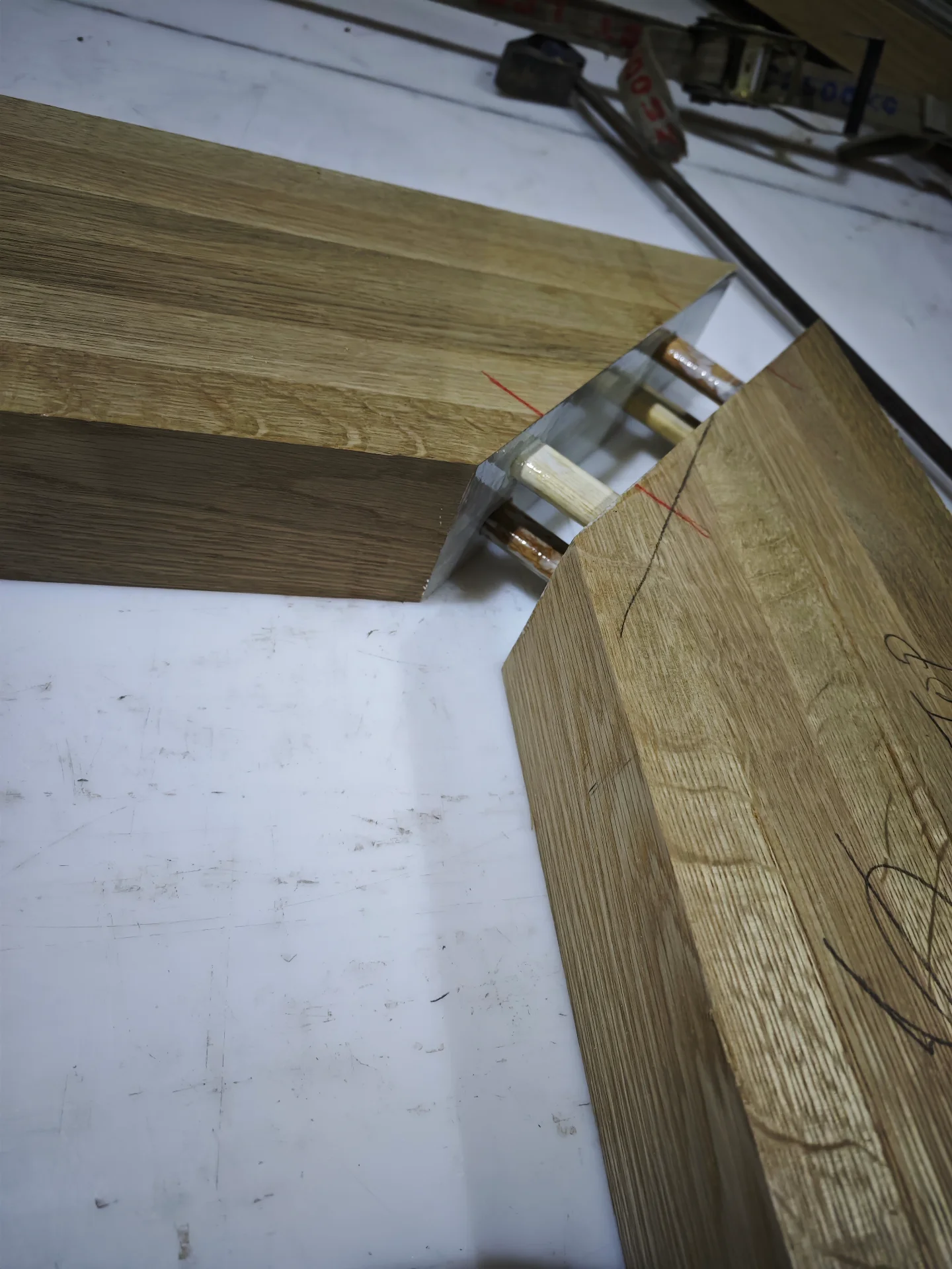Solid Oak Counter 100mm Thick — Progress photo