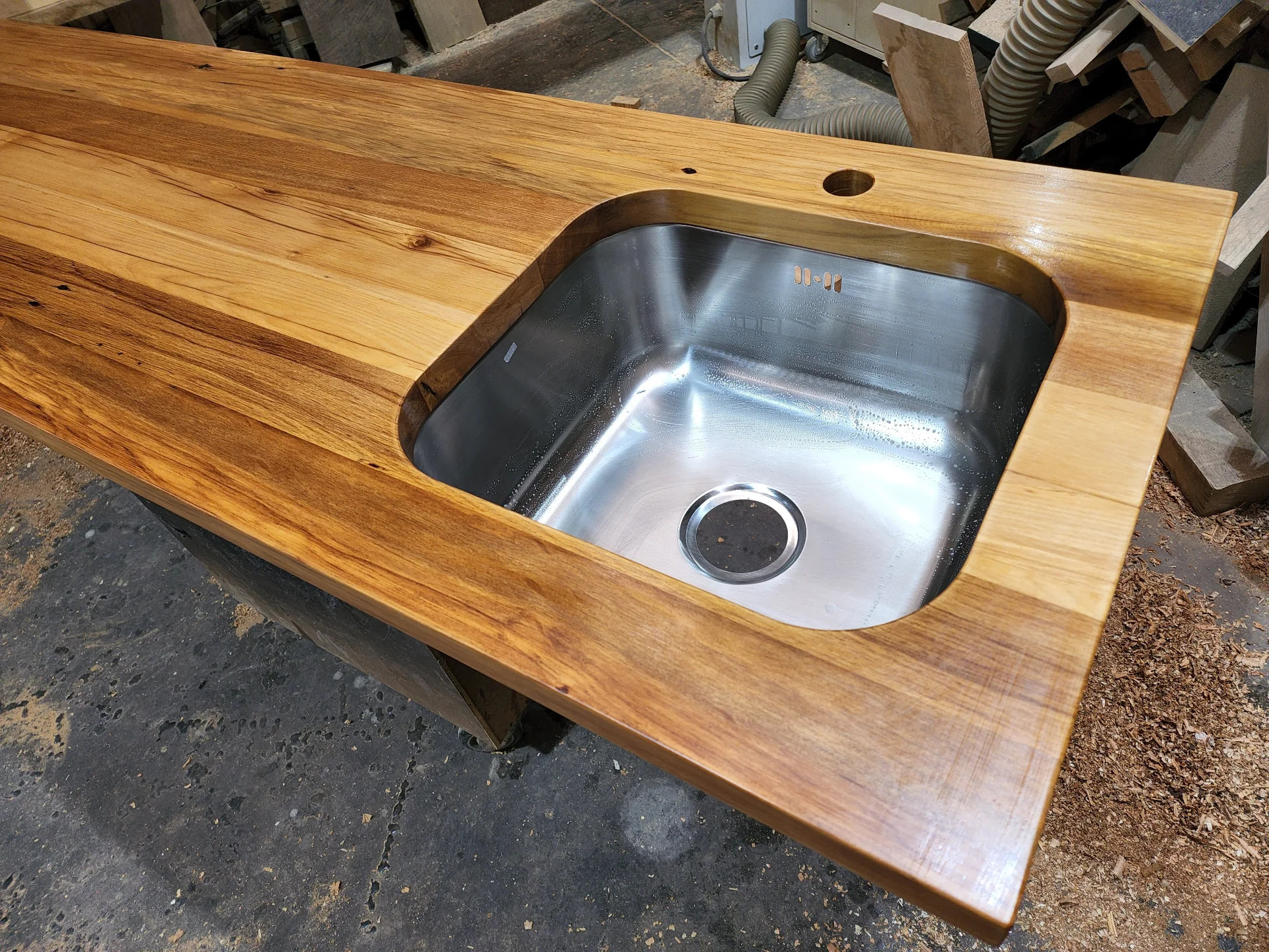 Recycled Rimu Counter top with Sink