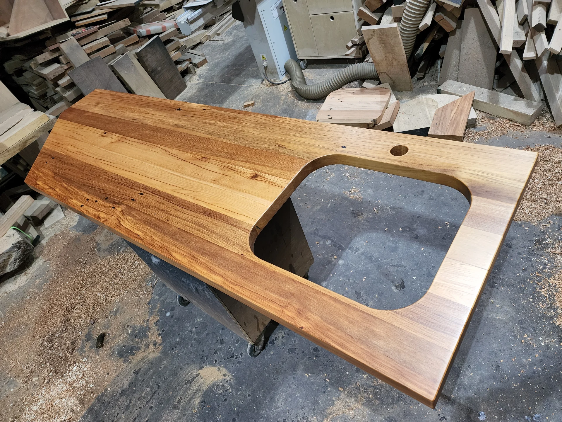 Recycled Rimu Counter top with Sink — Progress photo