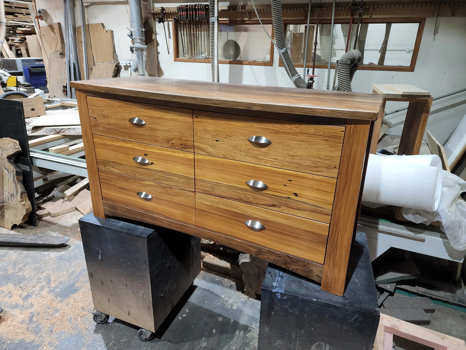 Recycled Rimu 6 drawer chest — Progress photo
