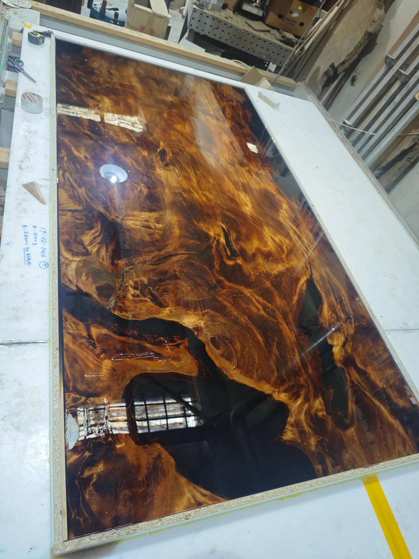 Swamp Kauri Dinning Table 2.2 X 1.1 — Progress photo