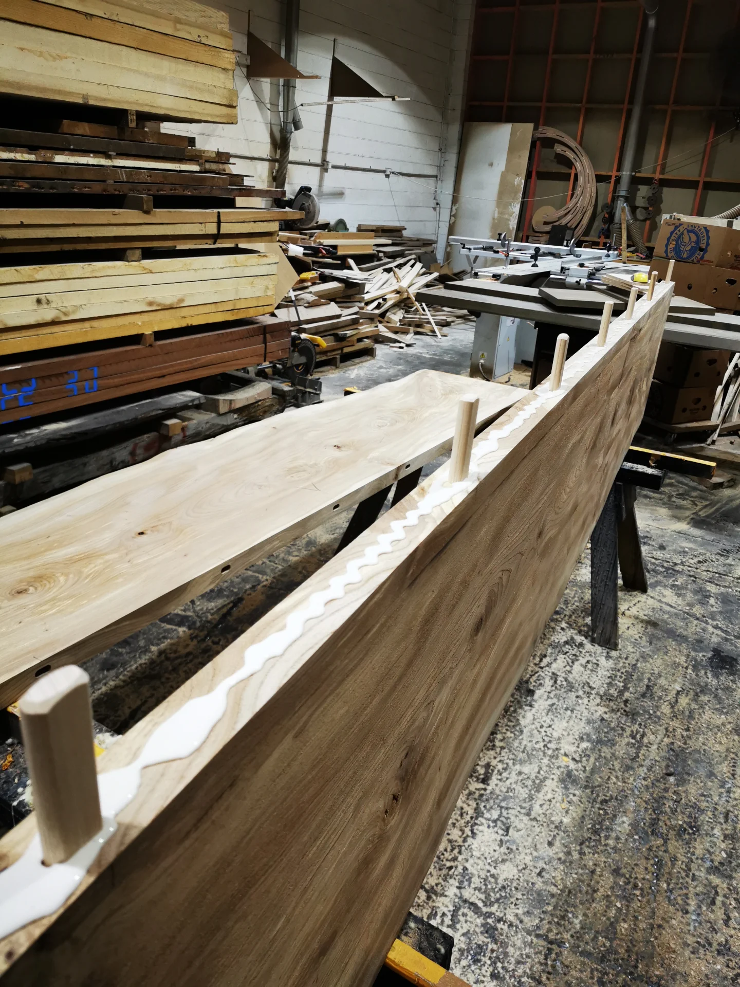 Elm Slab Dinning Table — Progress photo
