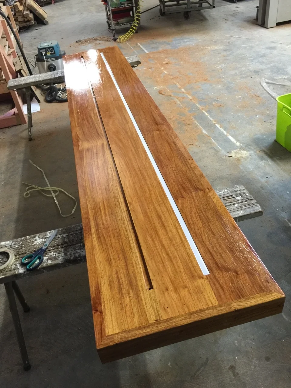 Rosewood Dinning table & Lighting — Progress photo