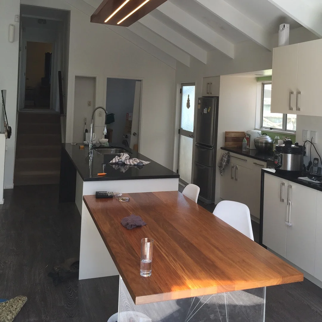 Rosewood Dinning table & Lighting — Progress photo