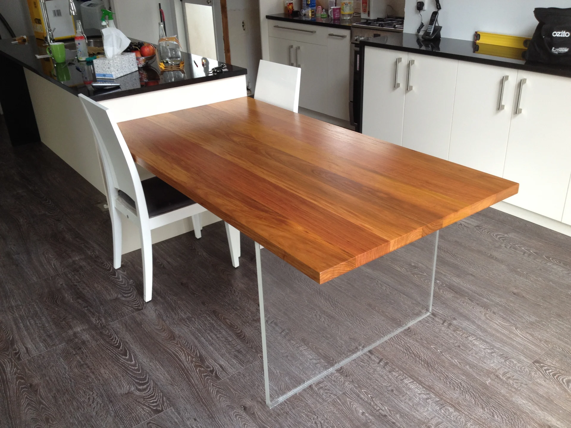 Rosewood Dinning table & Lighting — Progress photo