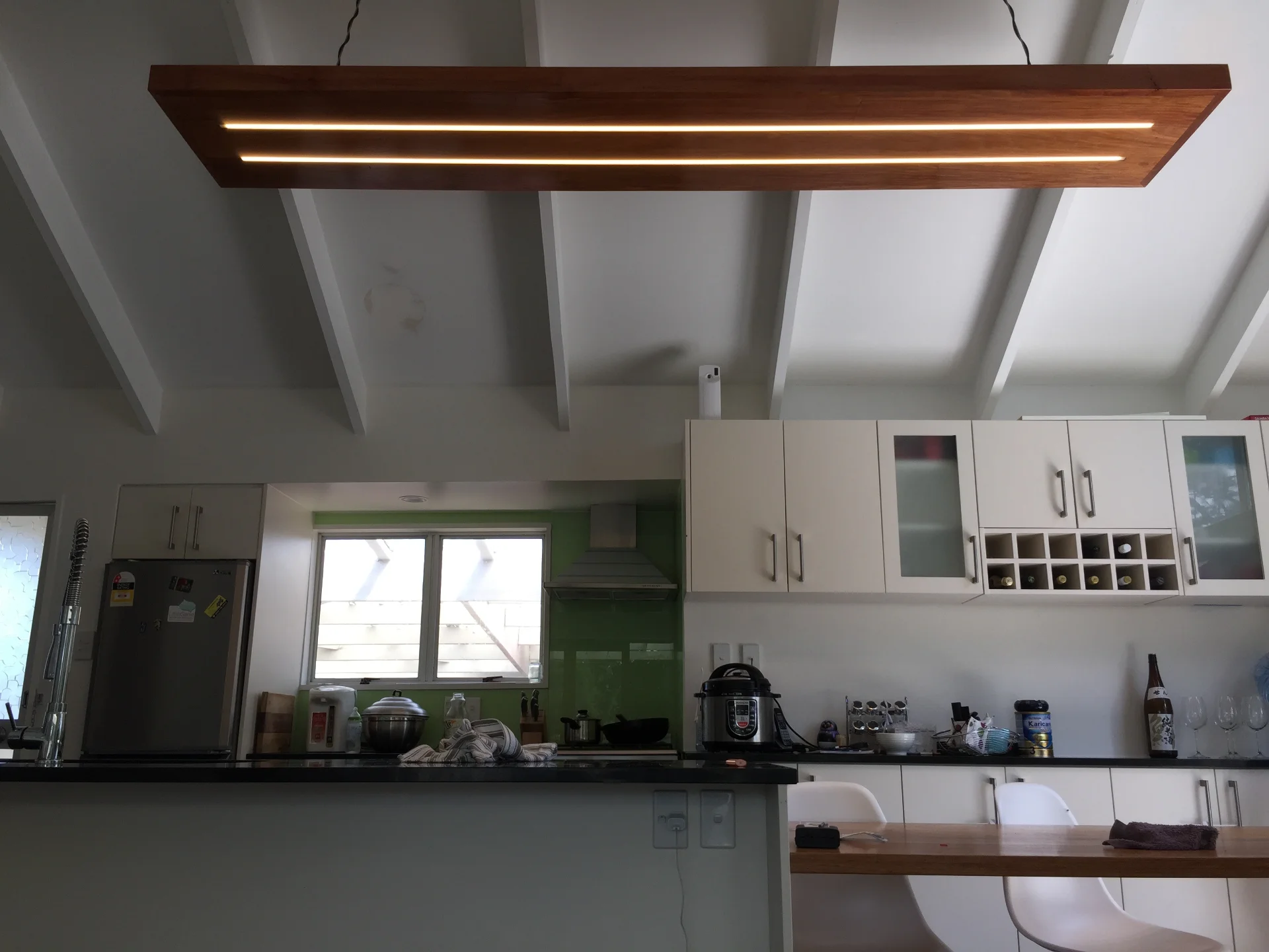 Rosewood Dinning table & Lighting — Progress photo