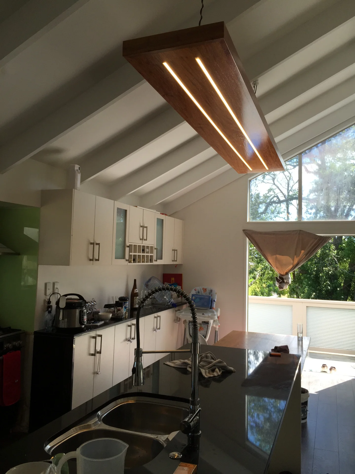 Rosewood Dinning table & Lighting — Progress photo