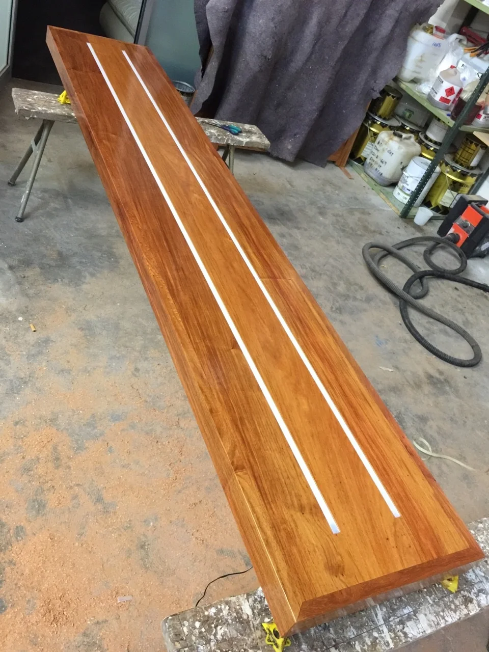 Rosewood Dinning table & Lighting — Progress photo