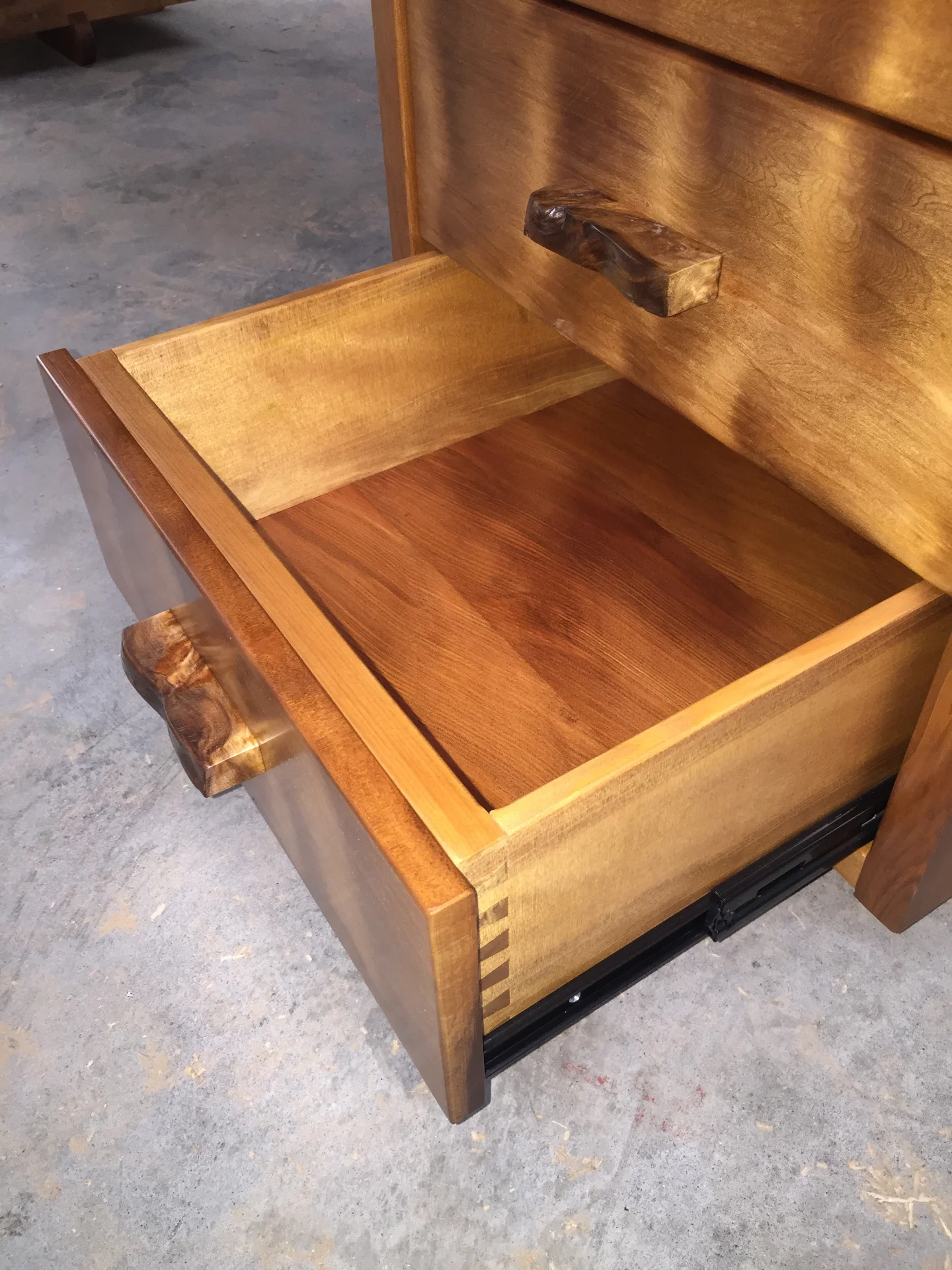 Swamp Kauri Writing Desk — Progress photo