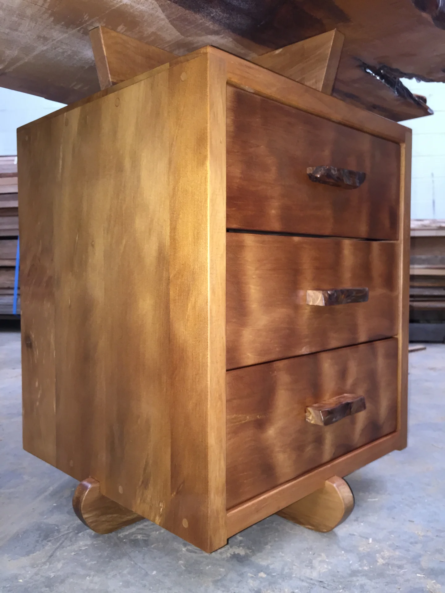 Swamp Kauri Writing Desk — Progress photo