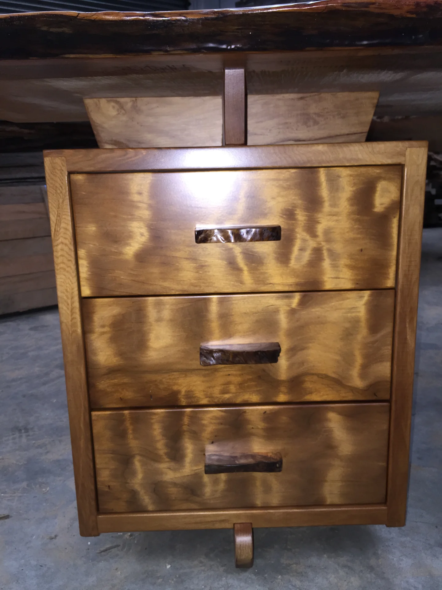 Swamp Kauri Writing Desk — Progress photo