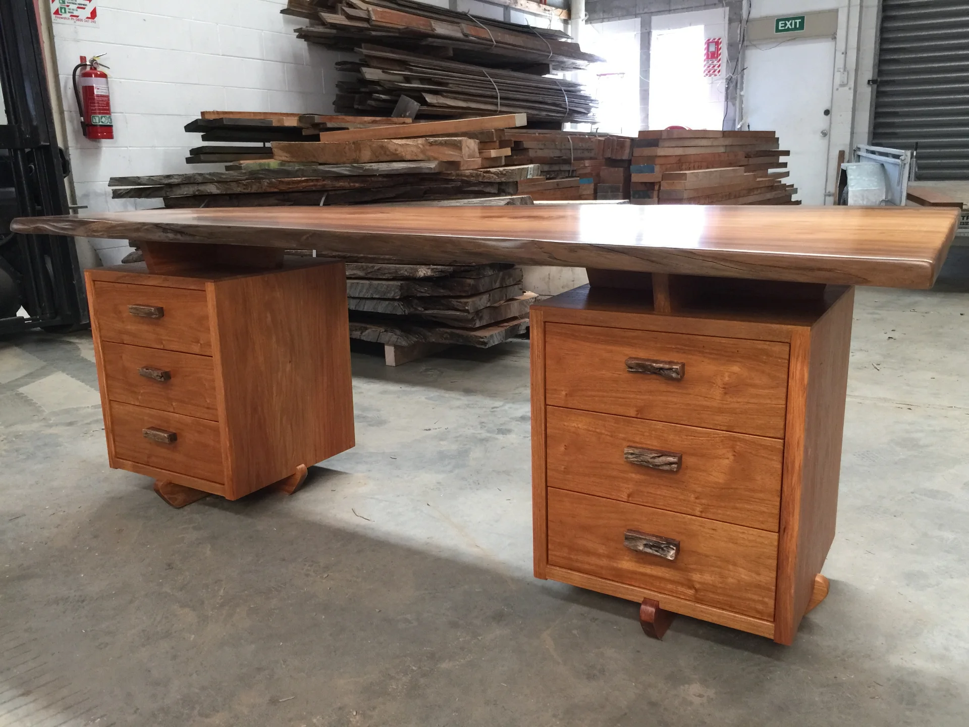 Swamp Rimu & Rosewood Writing Desk — Progress photo