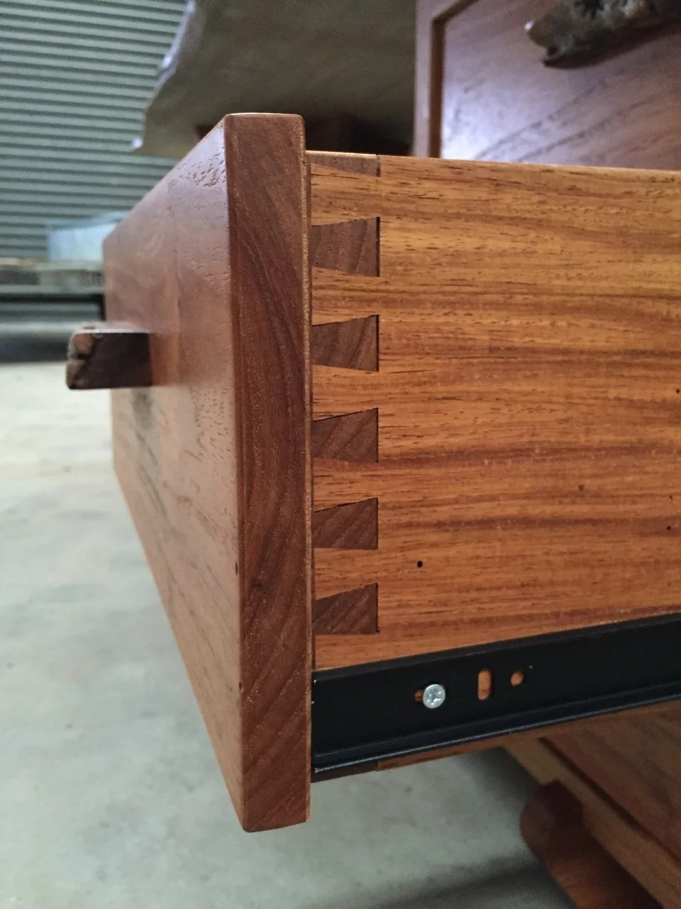 Swamp Rimu & Rosewood Writing Desk — Progress photo