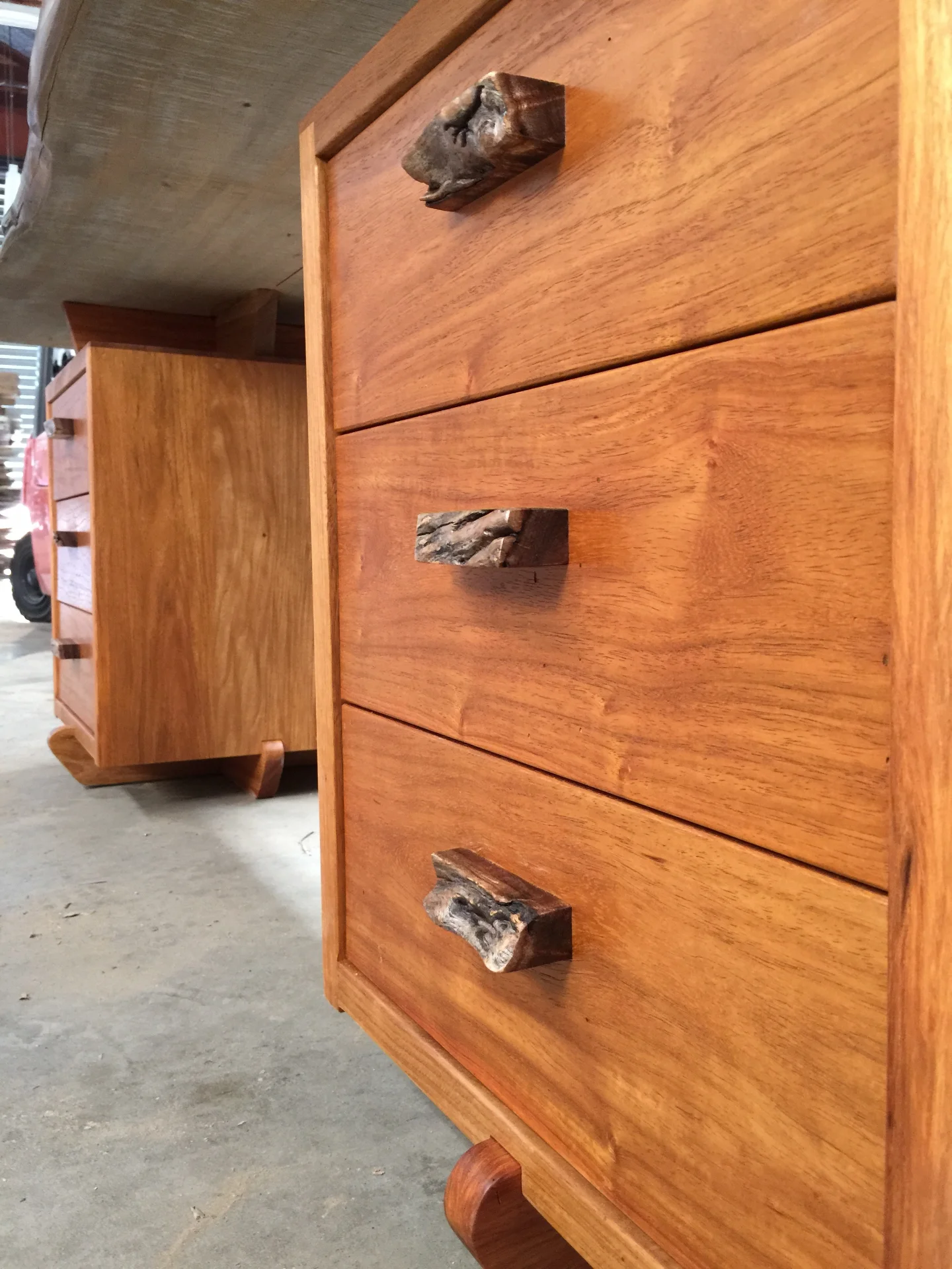 Swamp Rimu & Rosewood Writing Desk — Progress photo