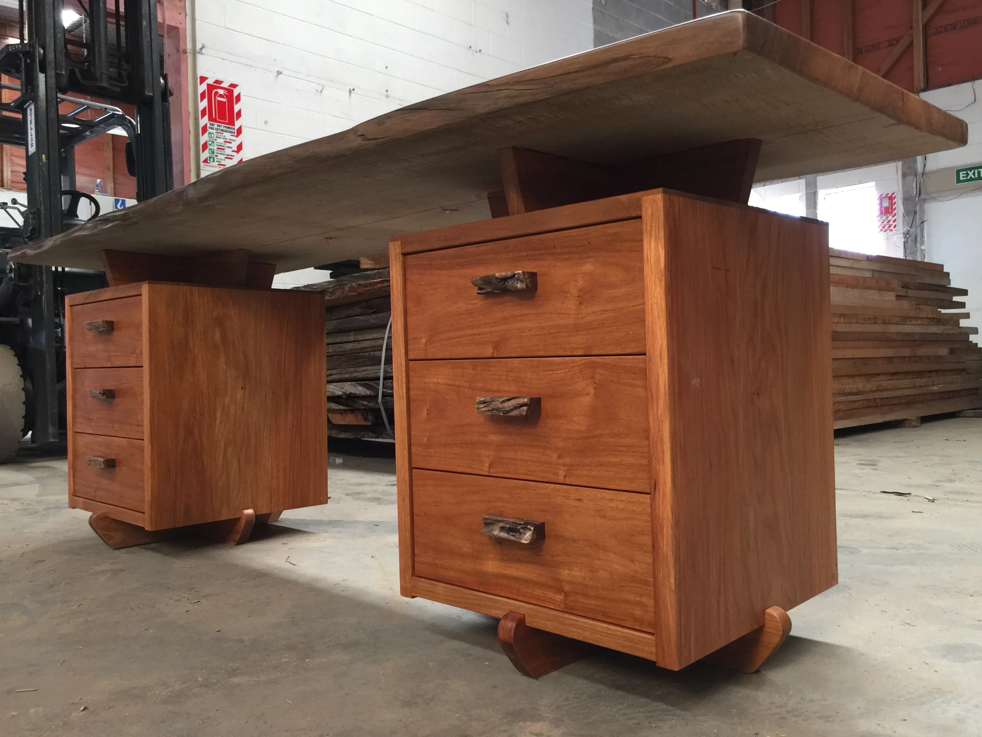 Swamp Rimu & Rosewood Writing Desk — Progress photo