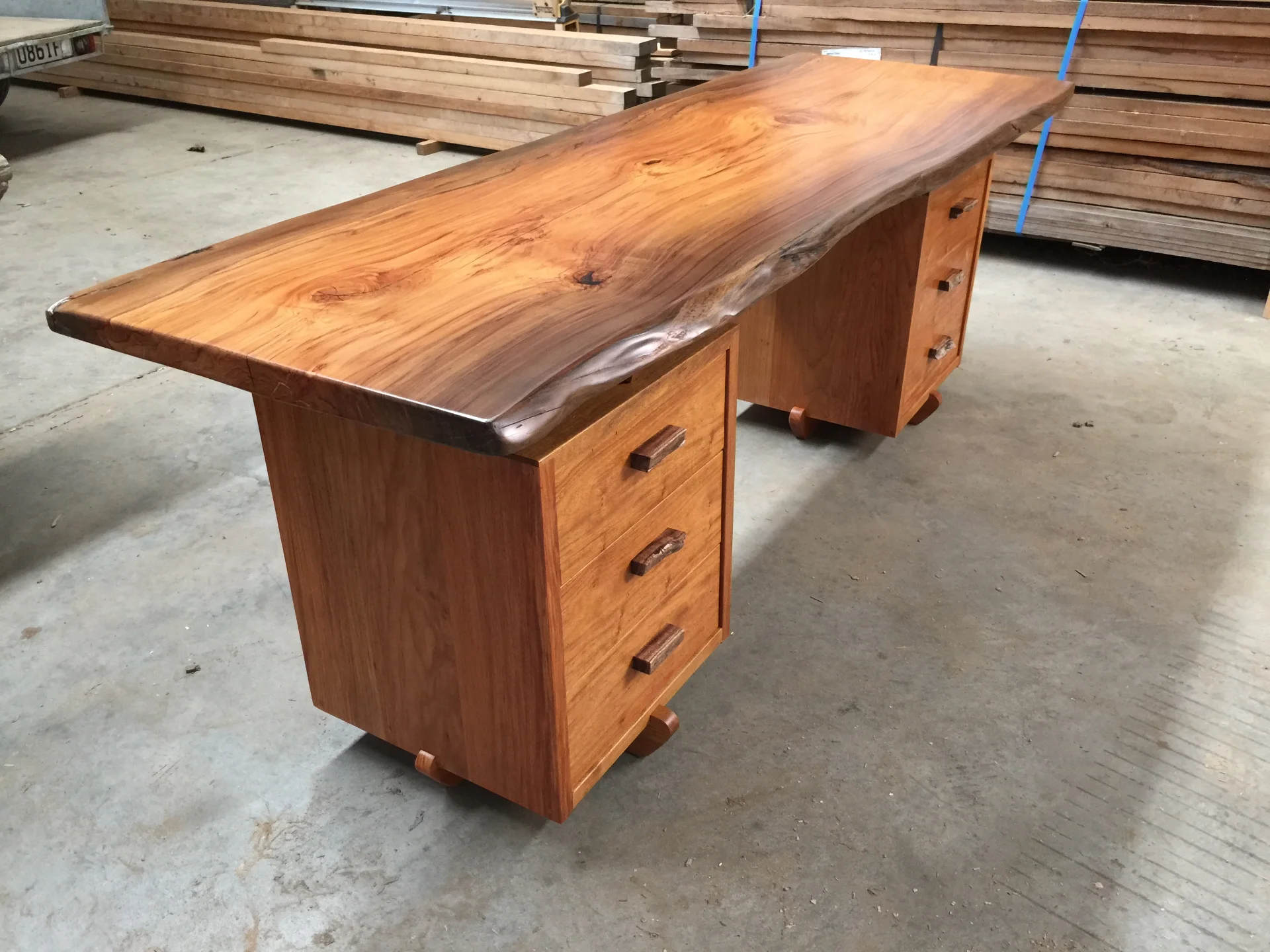 Swamp Rimu & Rosewood Writing Desk — Progress photo