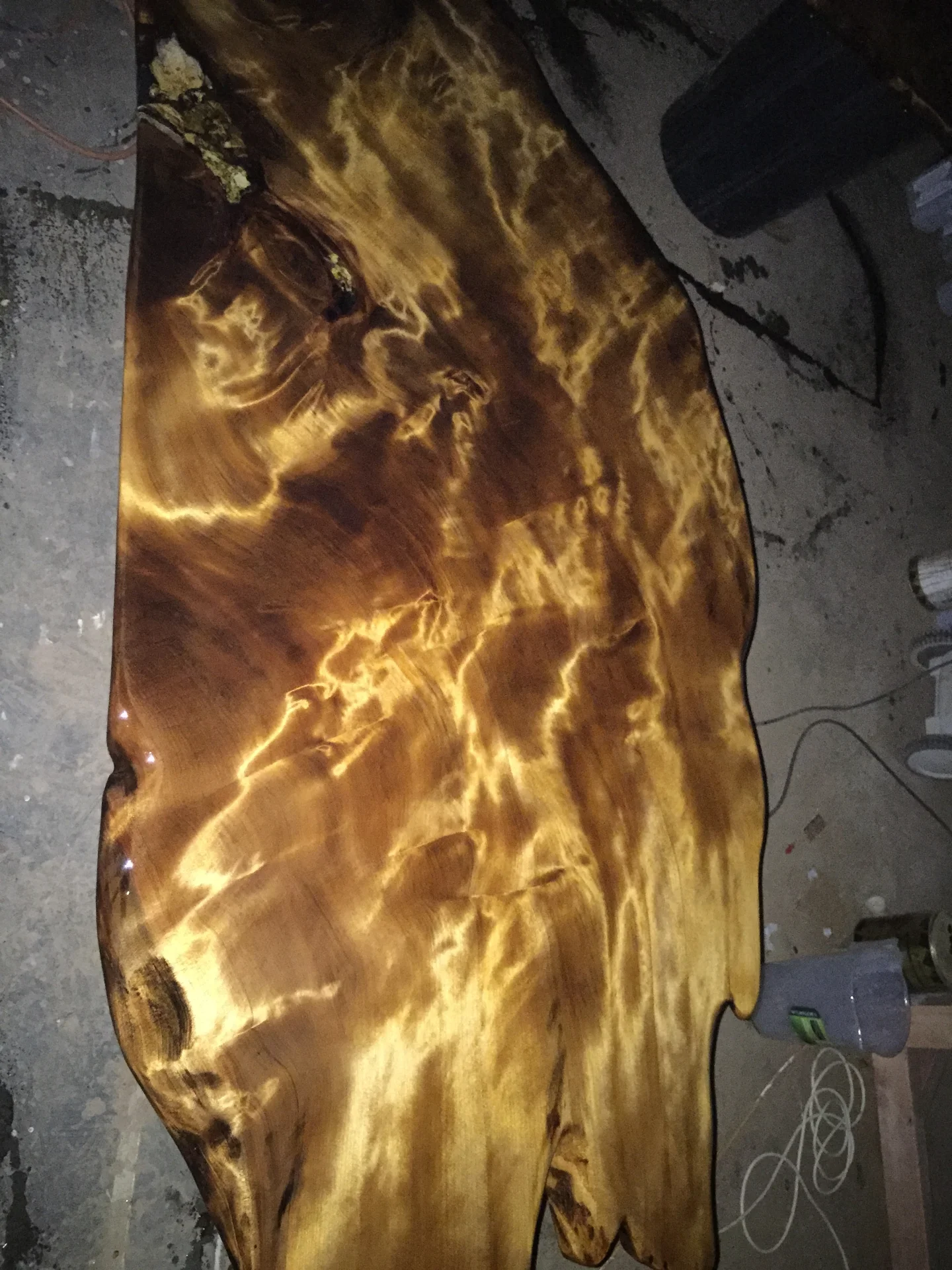 Swamp Kauri Coffee table top 3 — Progress photo