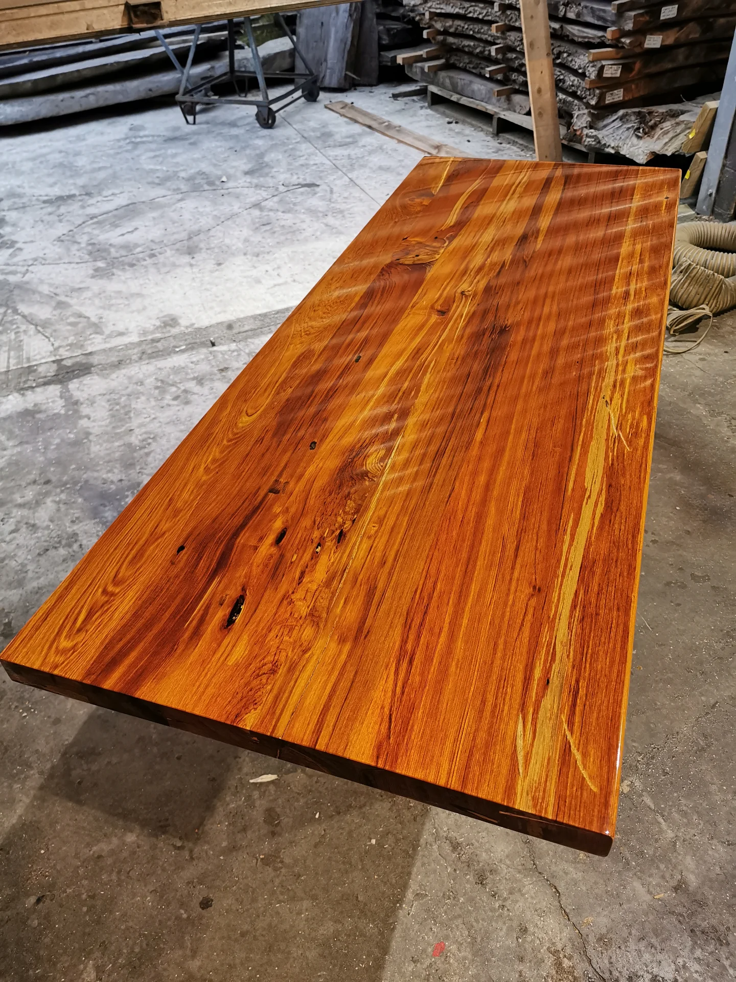 Recycled Rimu Counter top with liquid glass — Progress photo