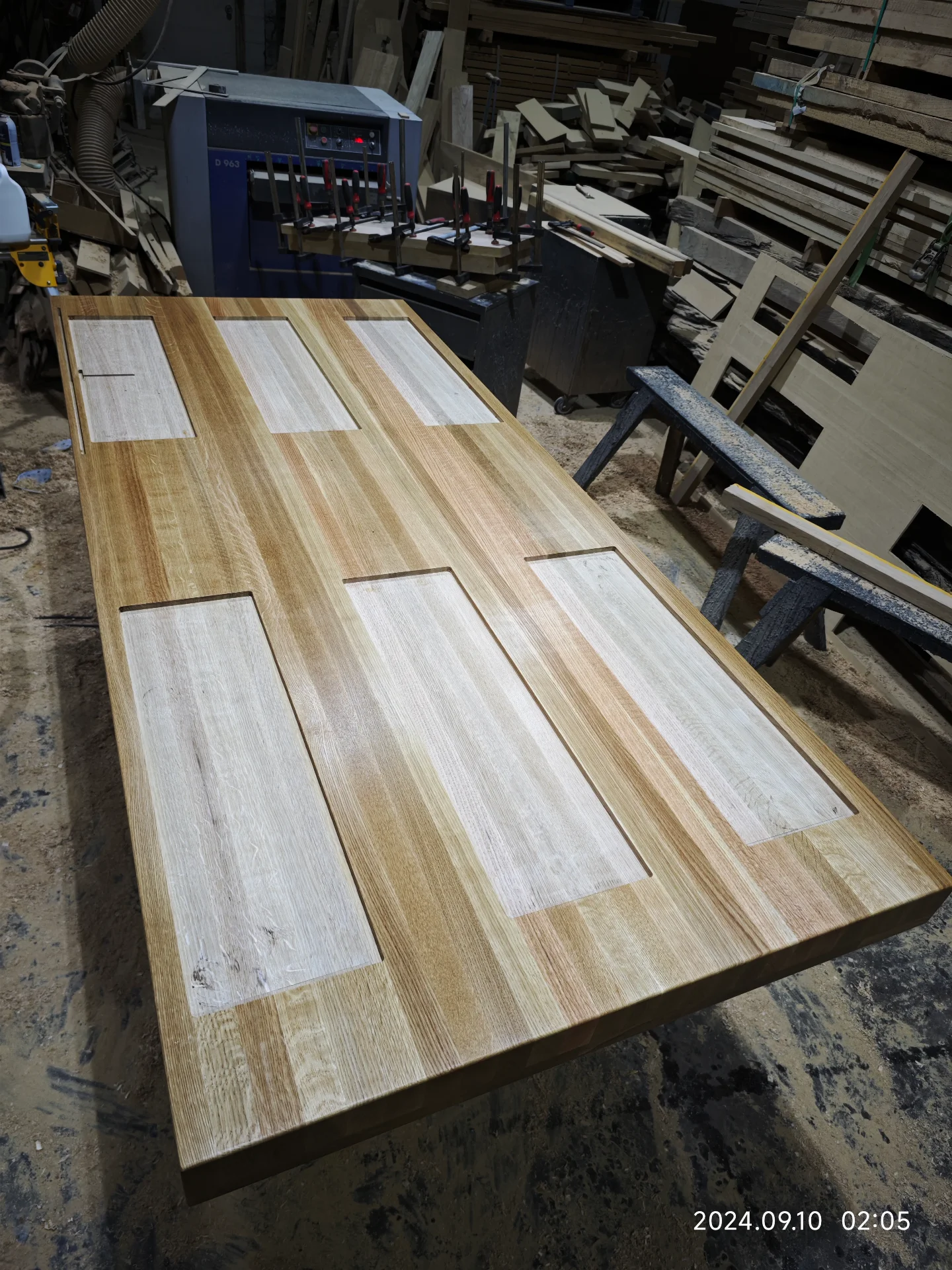 Soild Oak Floating Treads — Progress photo