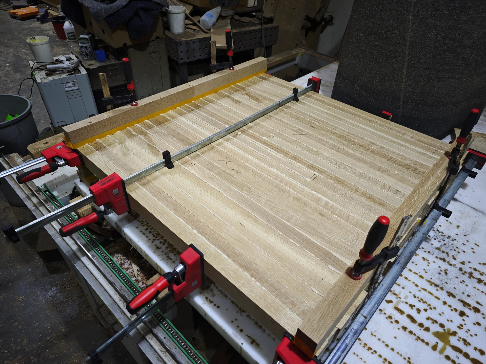 Soild Oak Floating Treads — Progress photo